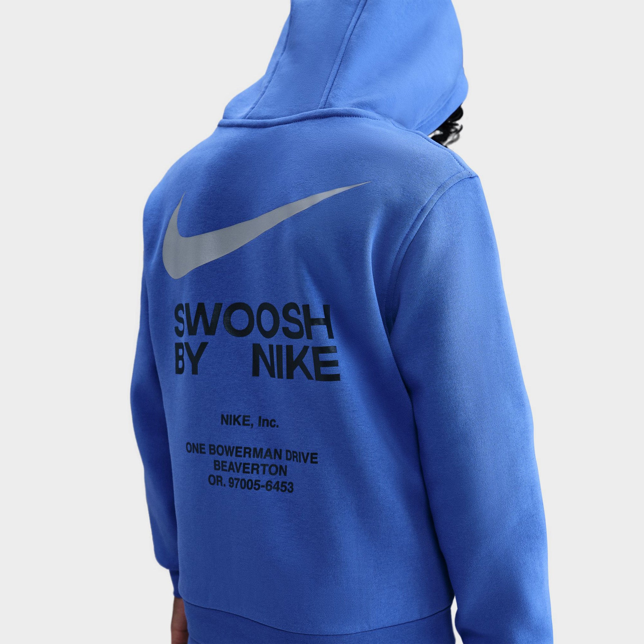 Nike Sportswear Juniors' Athletic Pullover Hoodie Comet Blue / Smoke Grey - Image 2