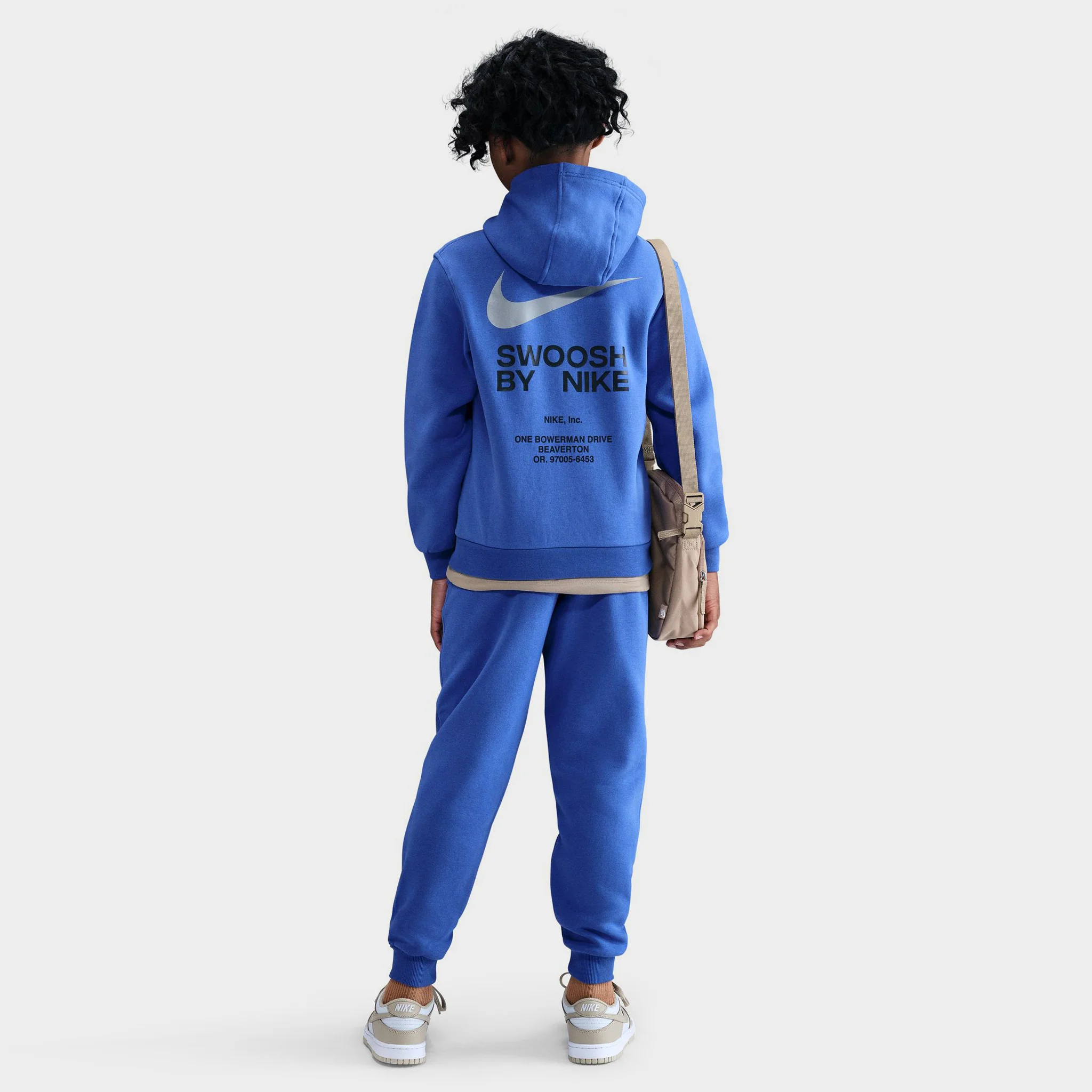 Nike Sportswear Juniors' Athletic Pullover Hoodie Comet Blue / Smoke Grey - Image 6