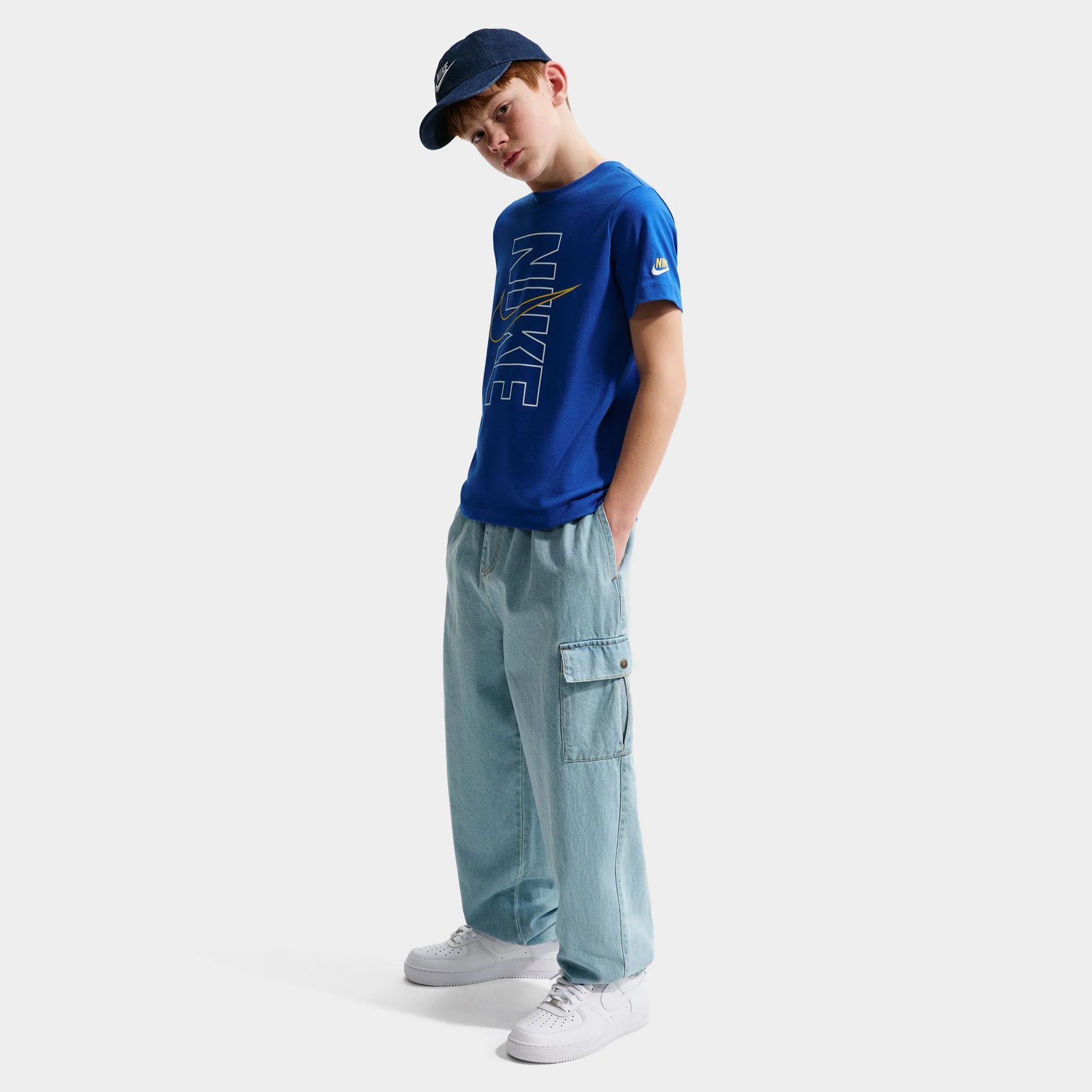 Nike Sportswear Juniors' Block Tee / Game Royal - Image 5