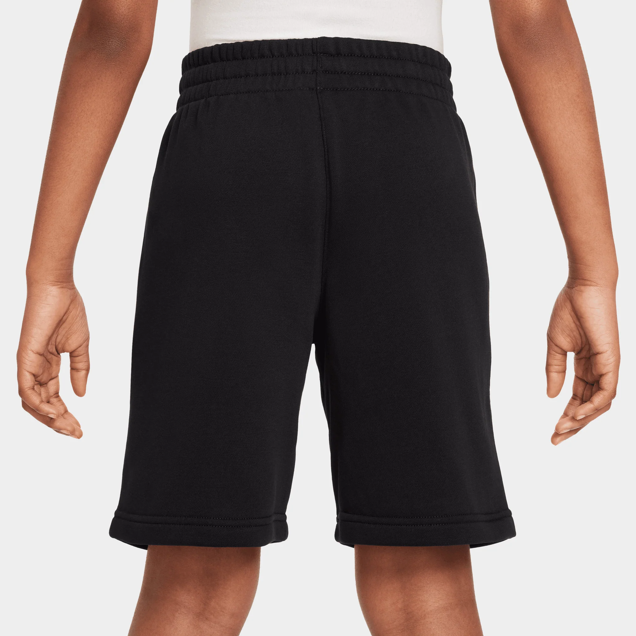 Nike Sportswear Juniors' Club Fleece French Terry Shorts Black / White - Image 5