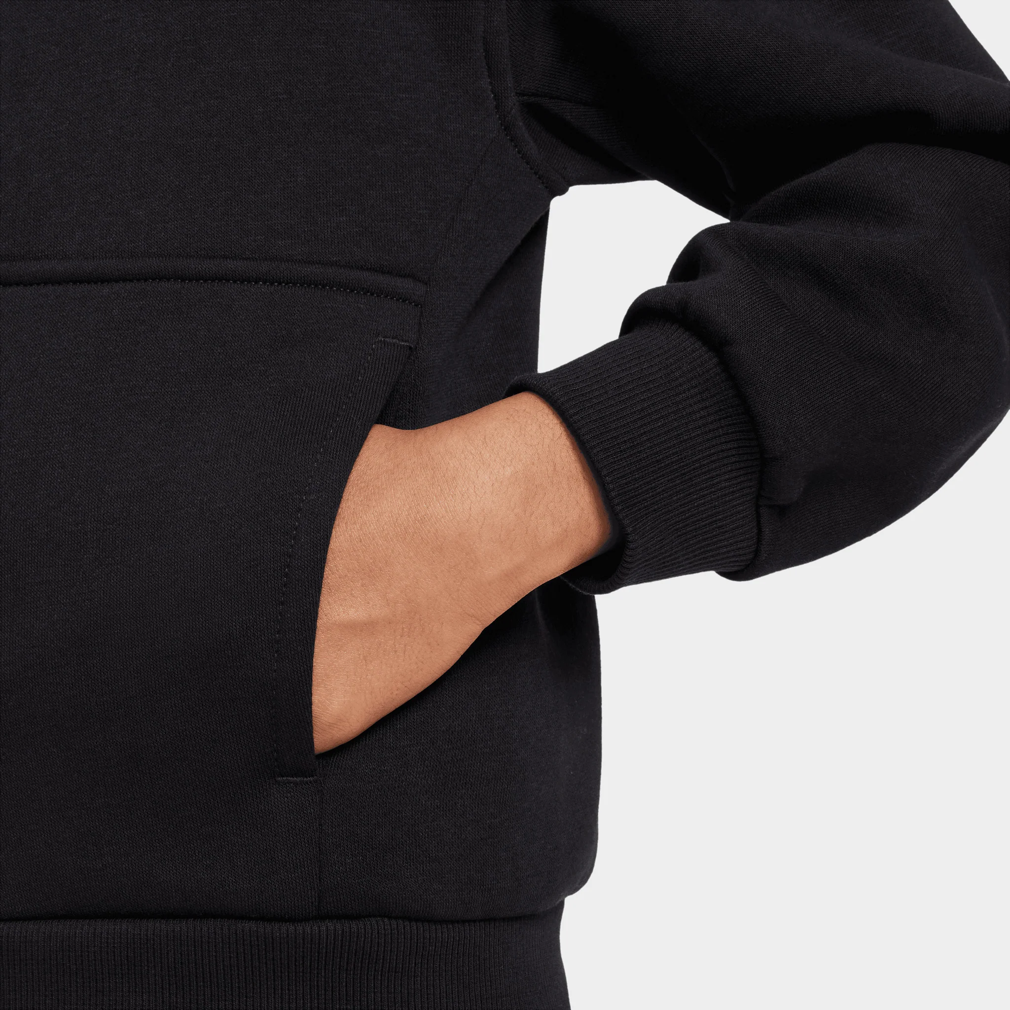 Nike Sportswear Club Fleece Juniors' Full Zip Hoodie Black / White - Image 4