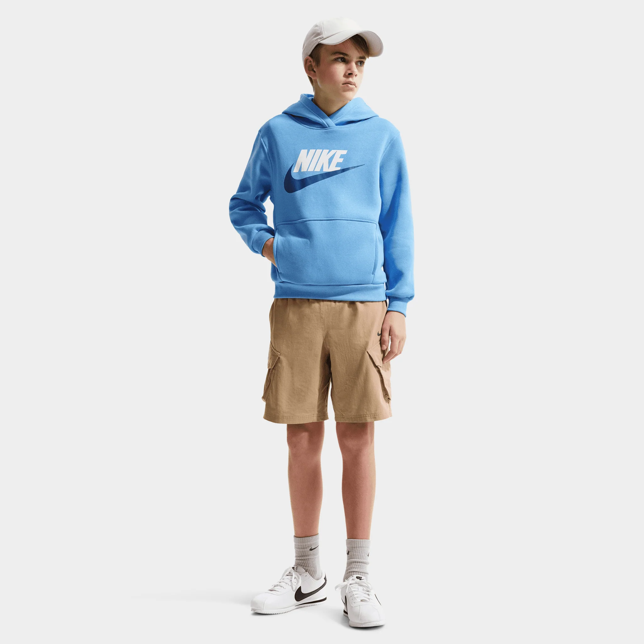 Nike Sportswear Juniors' Club Fleece Hoodie / University Blue - Image 5