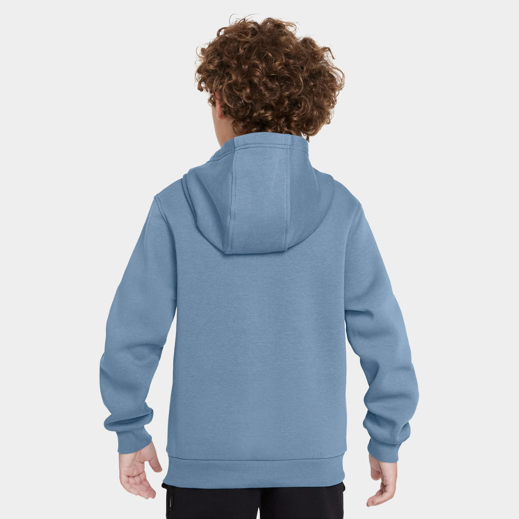 Nike Sportswear Juniors' Club Fleece Hoodie Work Blue / White - Image 2