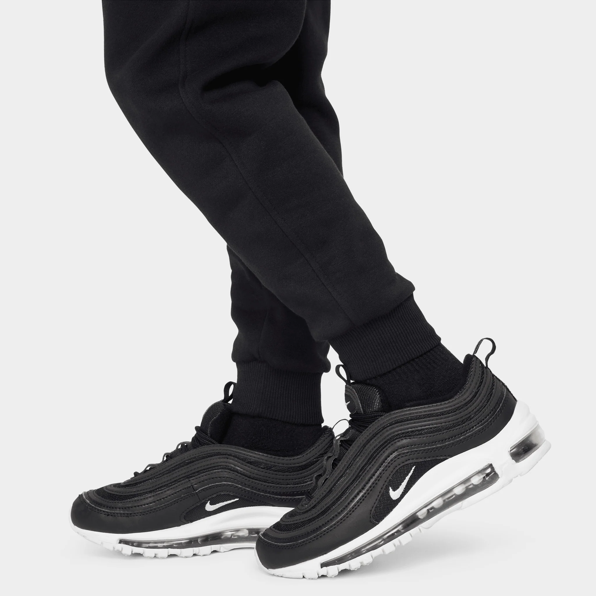 Nike Sportswear Juniors' Club Fleece Joggers Black / White - Image 4