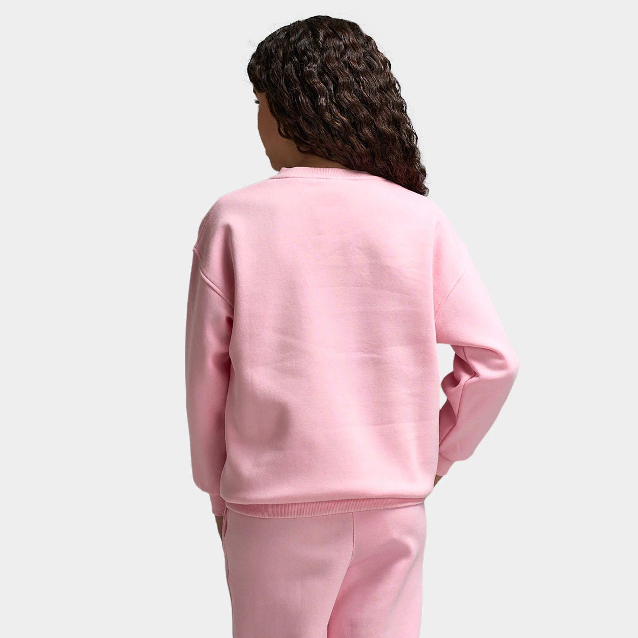 Nike Sportswear Juniors' Club Fleece Oversized Crew / Med Soft Pink - Image 2