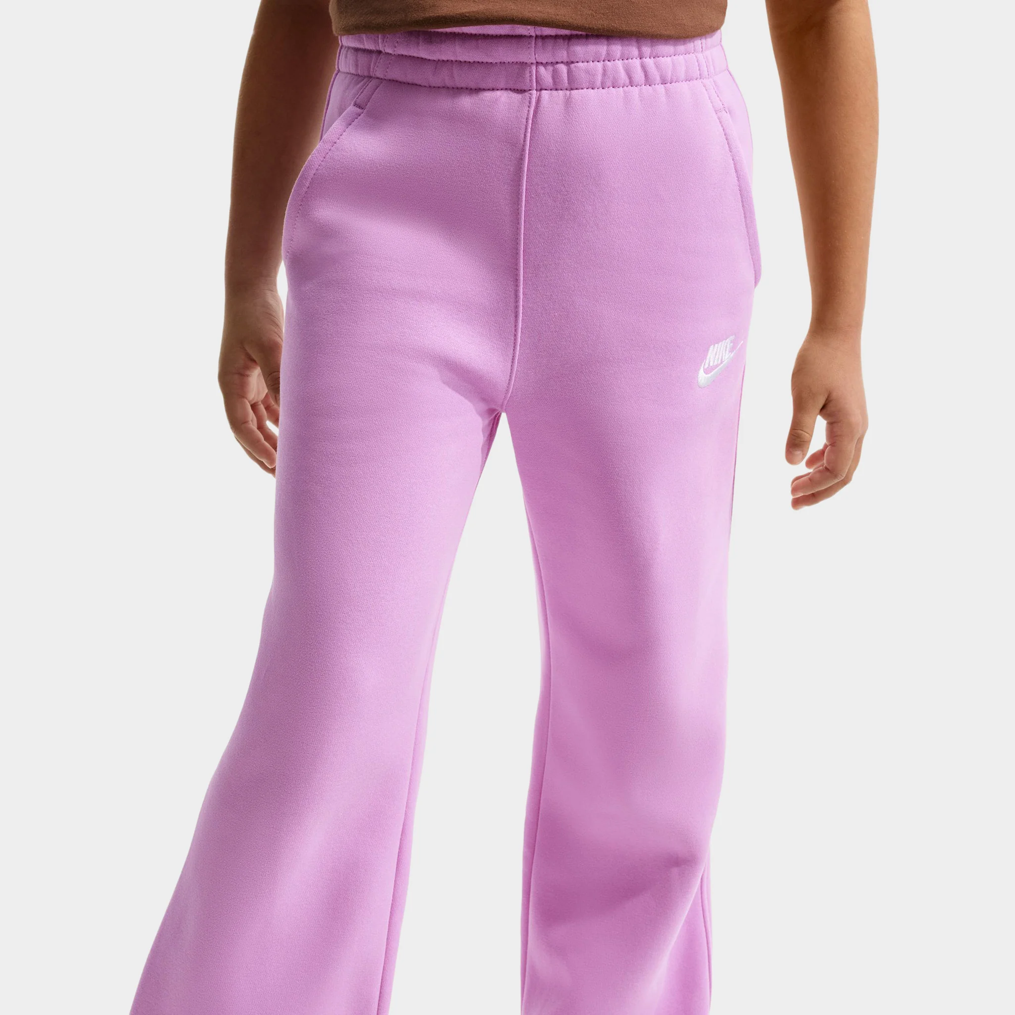 Nike Sportswear Juniors' Club Fleece Wide Leg Pants / Light Magenta - Image 3