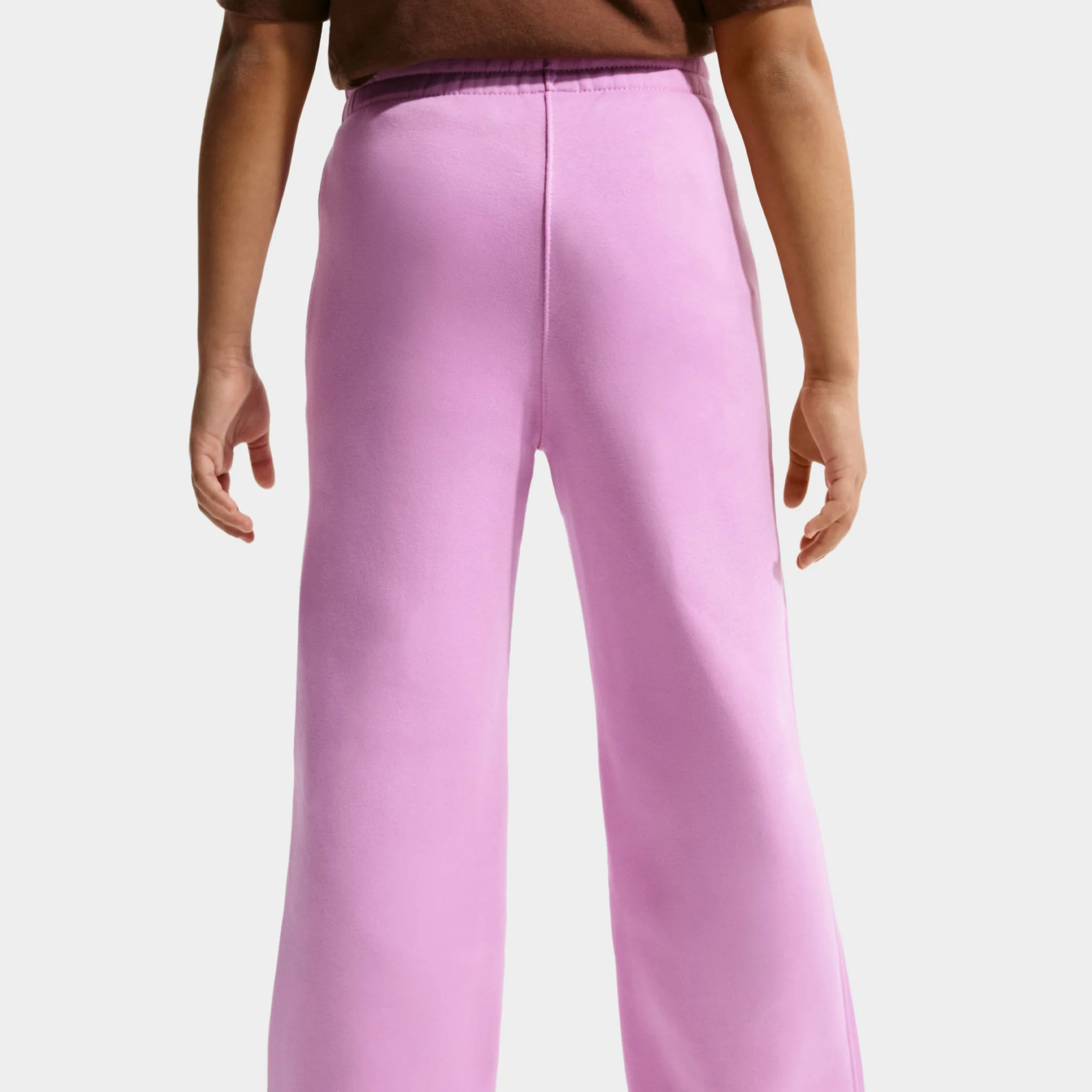 Nike Sportswear Juniors' Club Fleece Wide Leg Pants / Light Magenta - Image 7