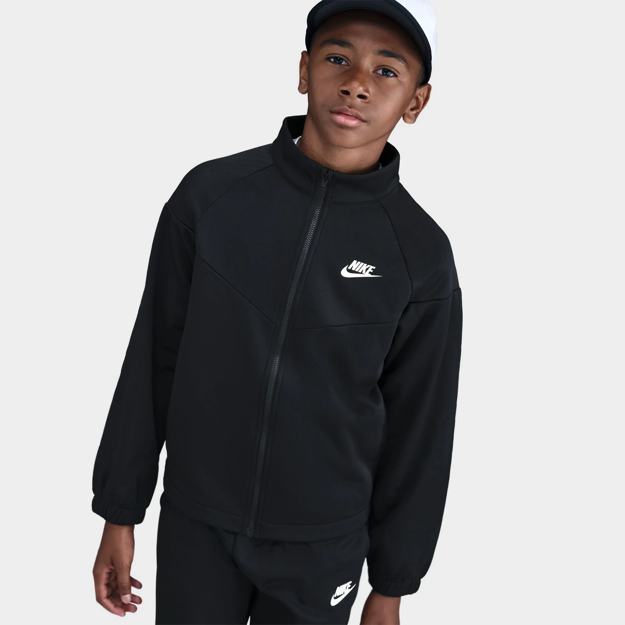 Nike Sportswear Juniors' Full Zip Tracksuit Set / Black - Image 3