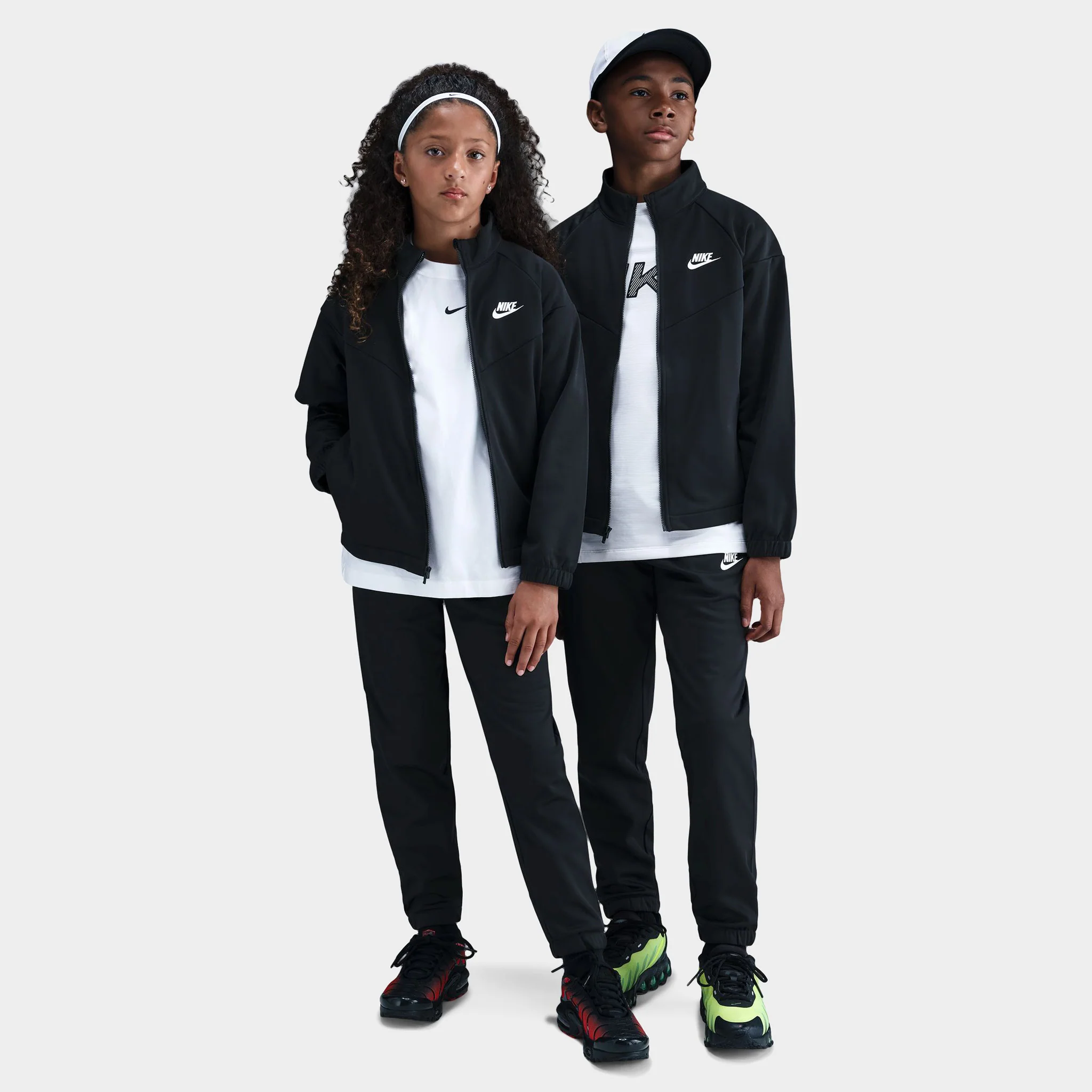 Nike Sportswear Juniors' Full Zip Tracksuit Set / Black - Image 7