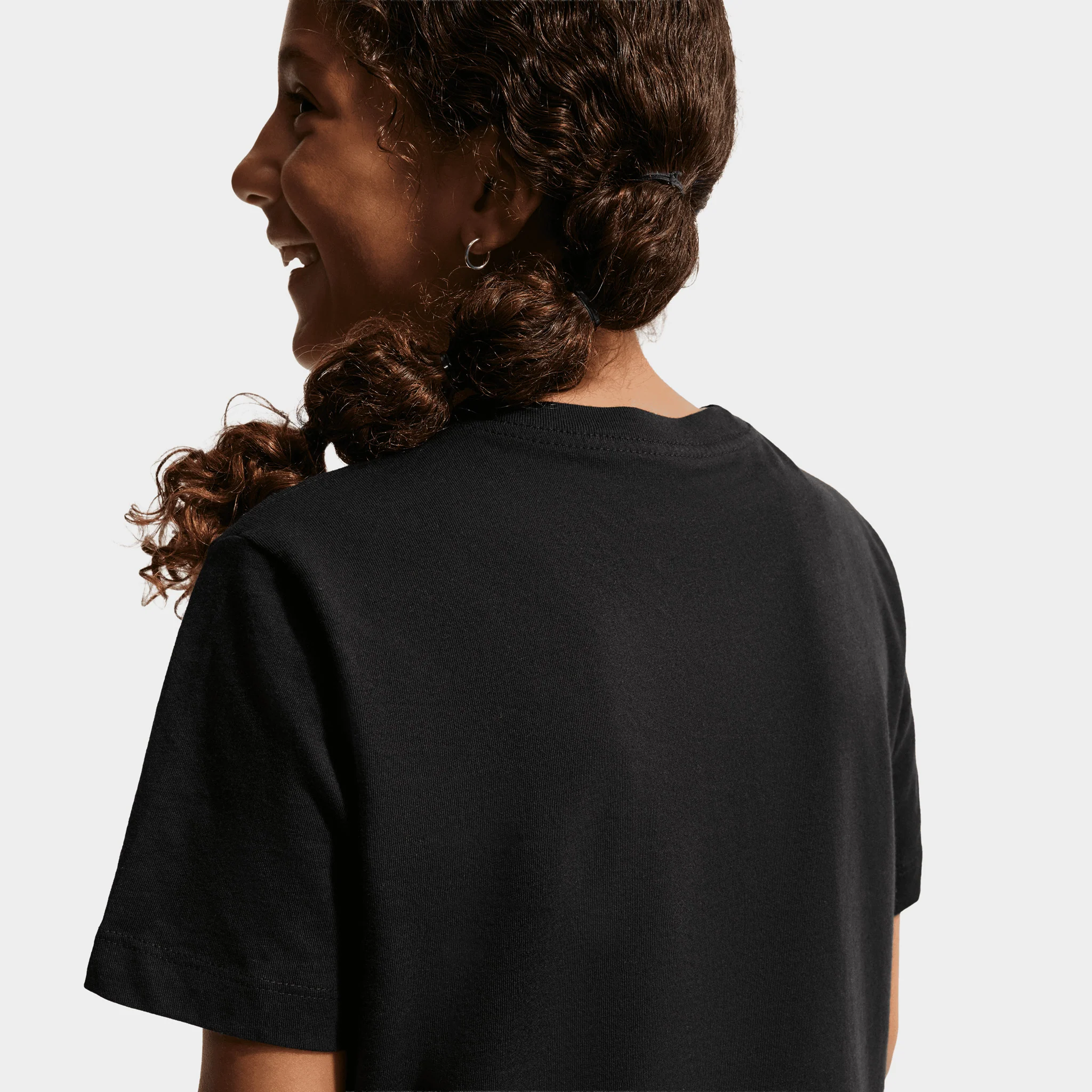 Nike Sportswear Juniors' Futura T-Shirt Black / White - Grey - Image 5