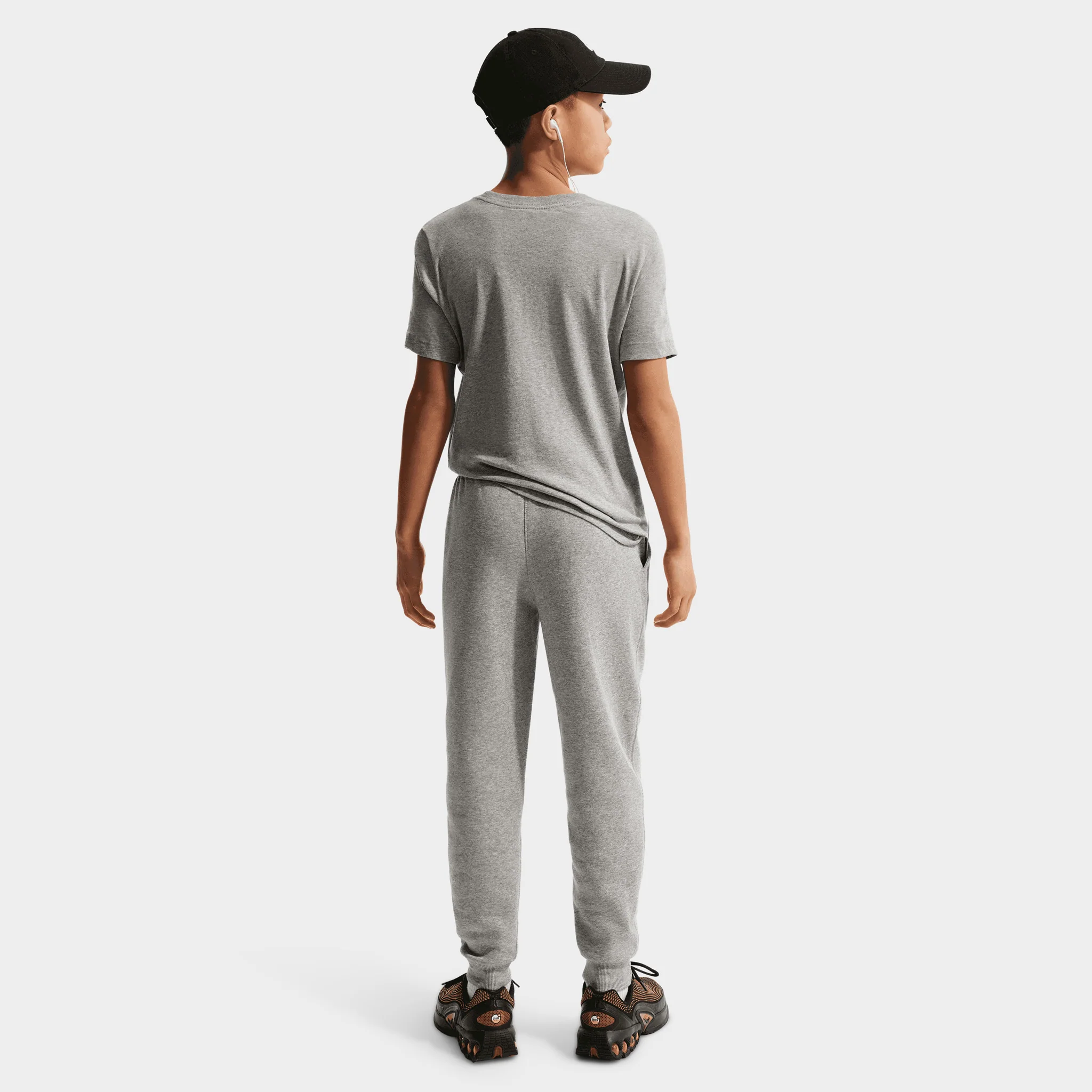 Nike Sportswear Juniors' Futura Tee Grey Heather / White - Red - Image 3