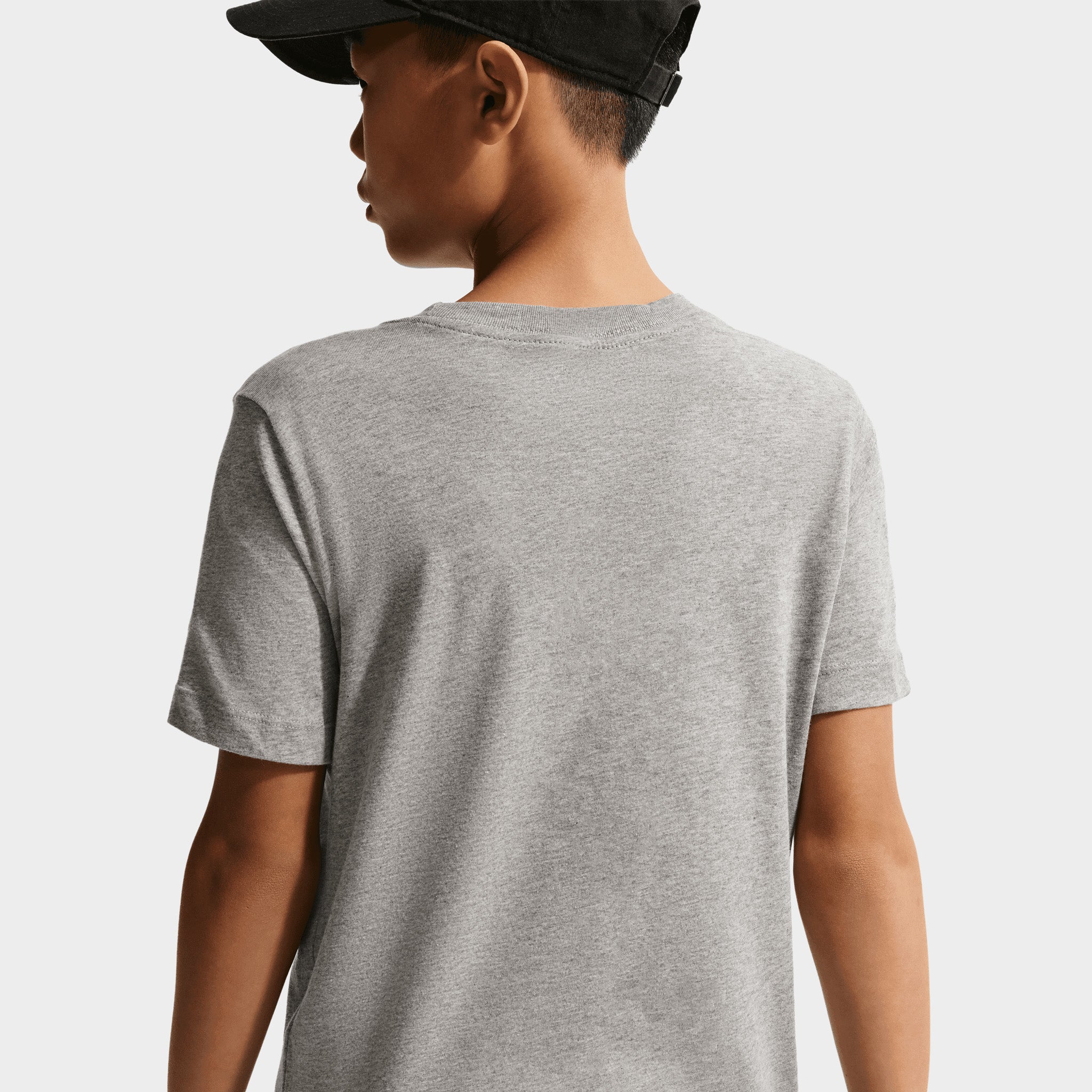 Nike Sportswear Juniors' Futura Tee Grey Heather / White - Red - Image 5