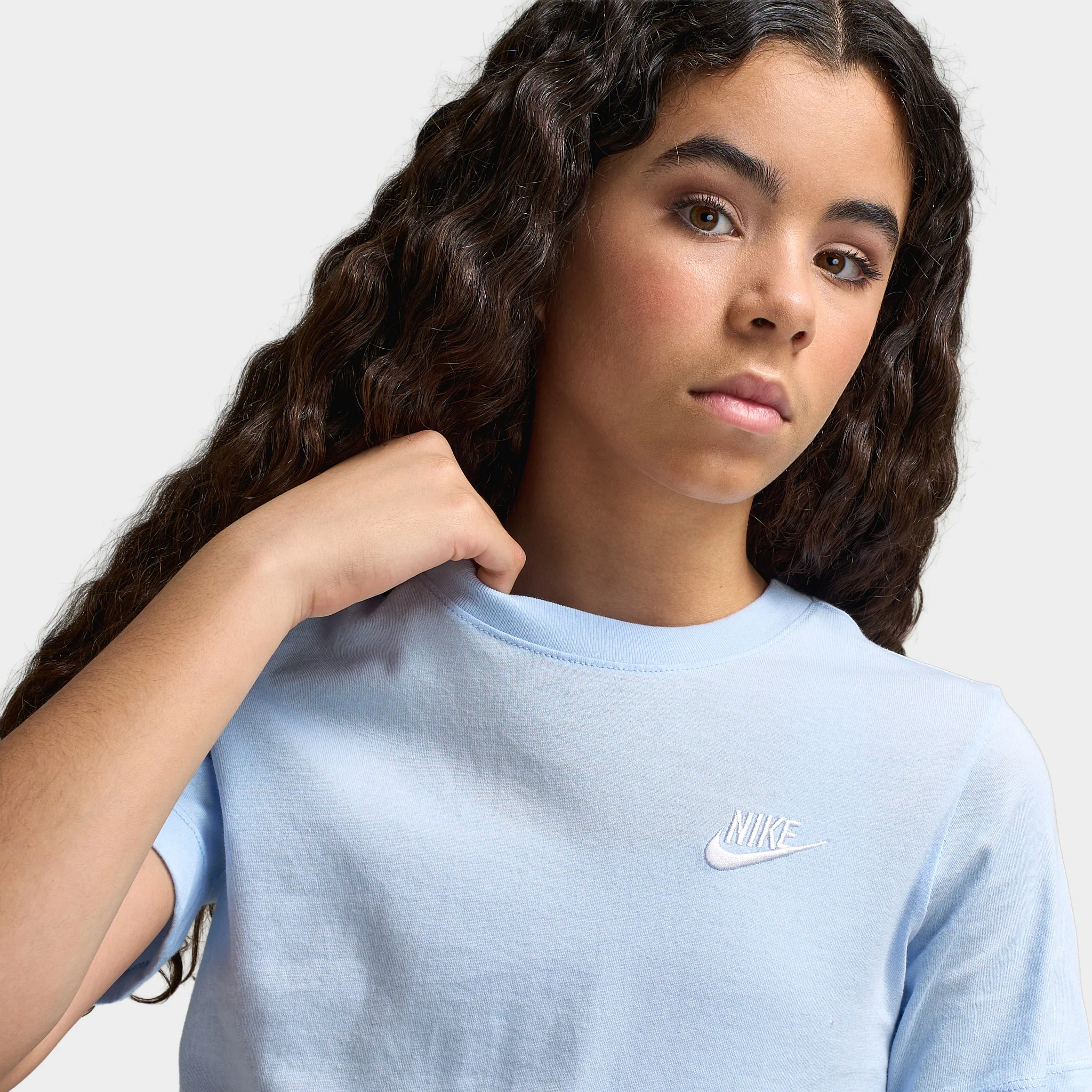 Nike Sportswear Juniors' Futura T-Shirt Hydrogen Blue / White - Image 3
