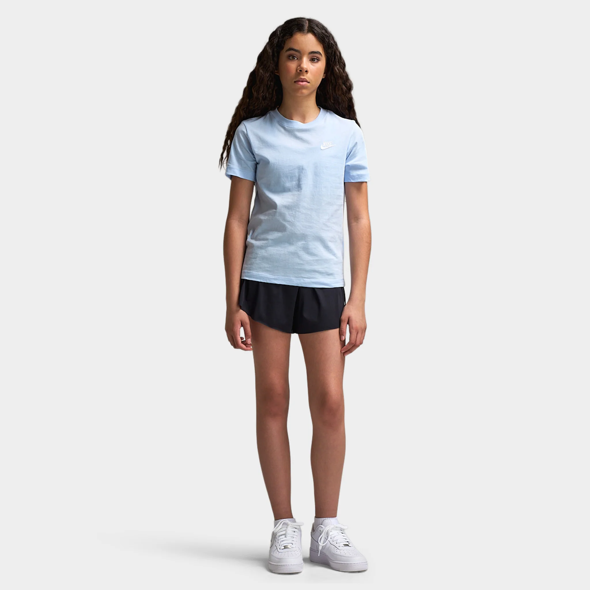 Nike Sportswear Juniors' Futura T-Shirt Hydrogen Blue / White - Image 5