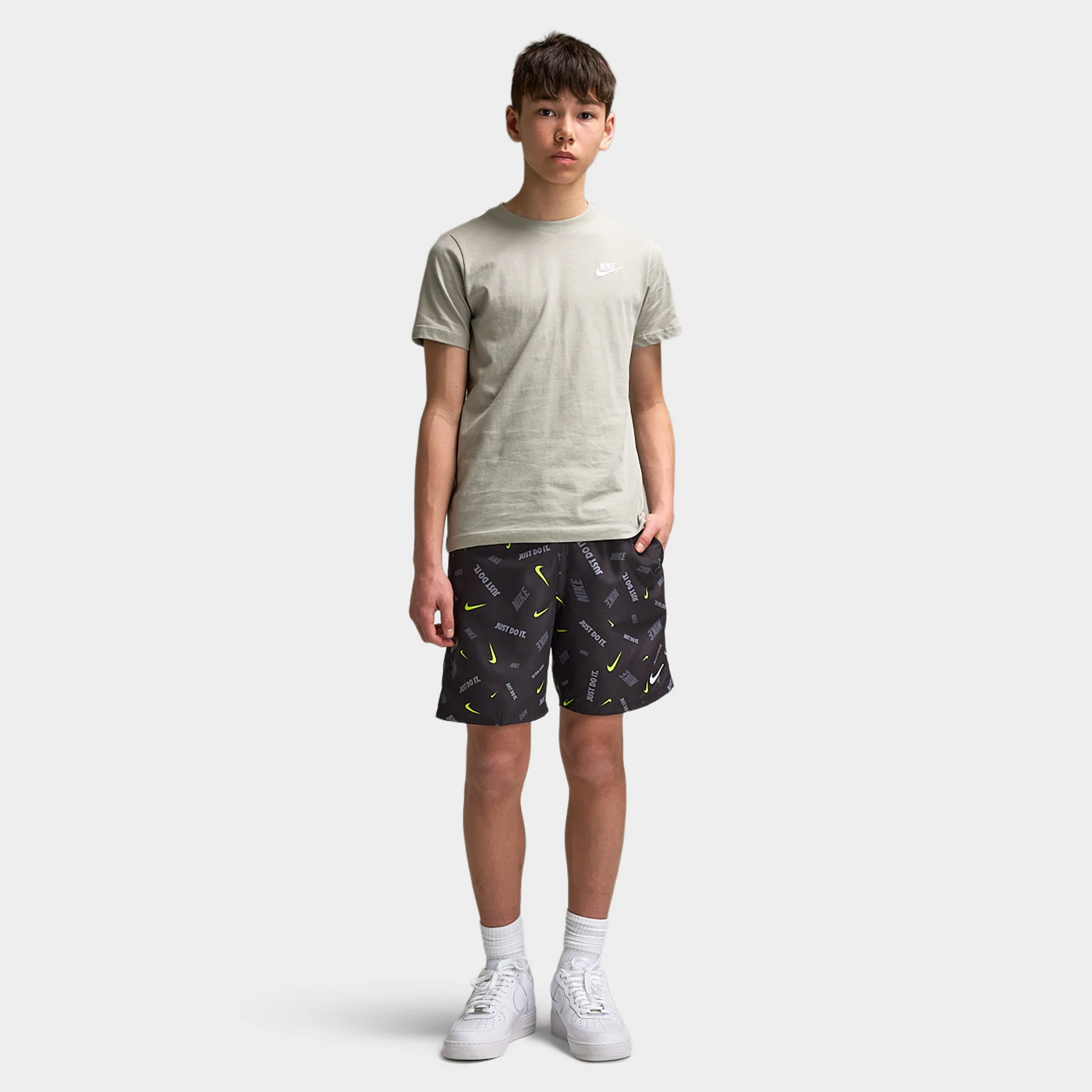 Nike Sportswear Juniors' Futura Tee Spruce Fog / White - Image 5