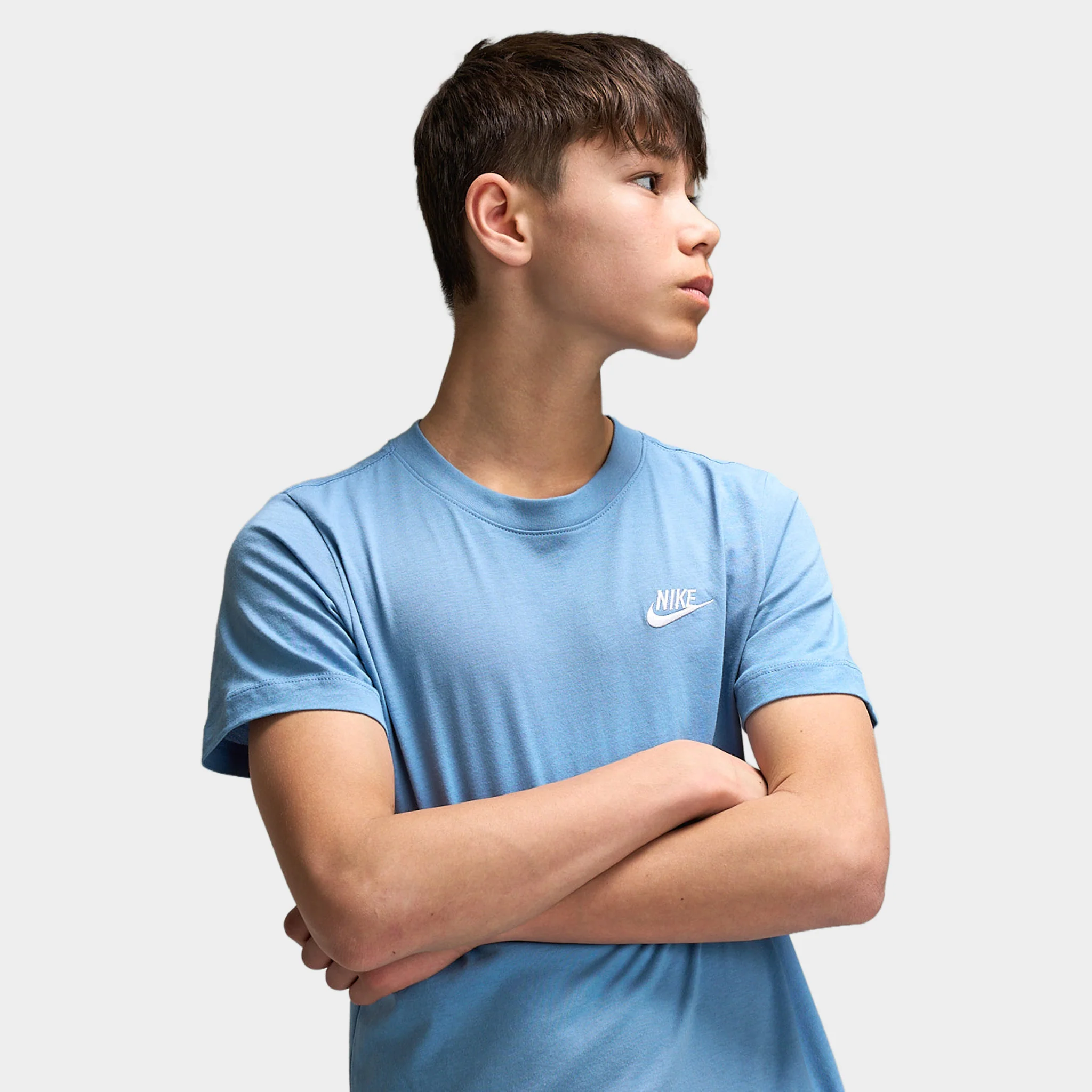 Nike Sportswear Juniors' Futura Tee Work Blue / White - Image 4