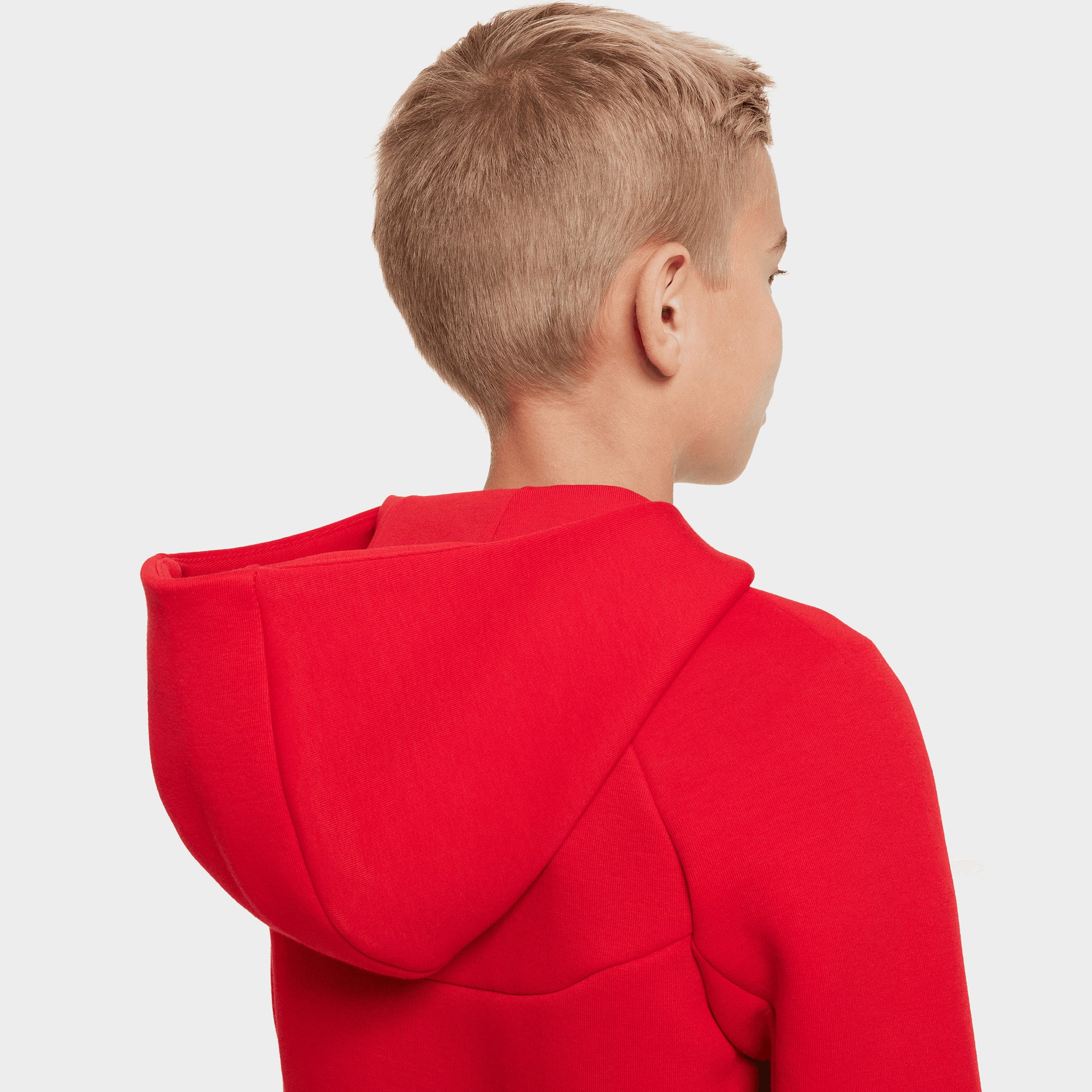 Nike Sportswear Juniors' Tech Fleece Full Zip / University Red - Image 4