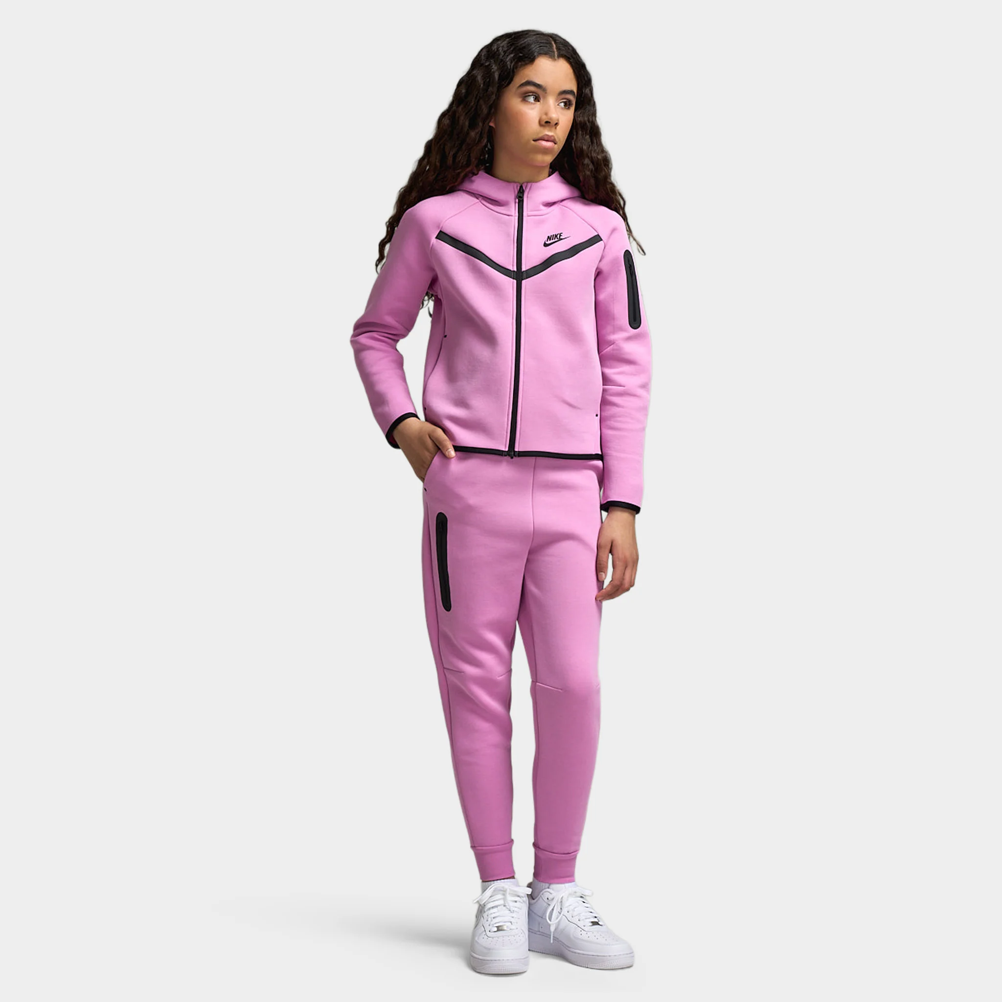Nike Sportswear Juniors' Tech Fleece Joggers / Light Magenta - Image 6