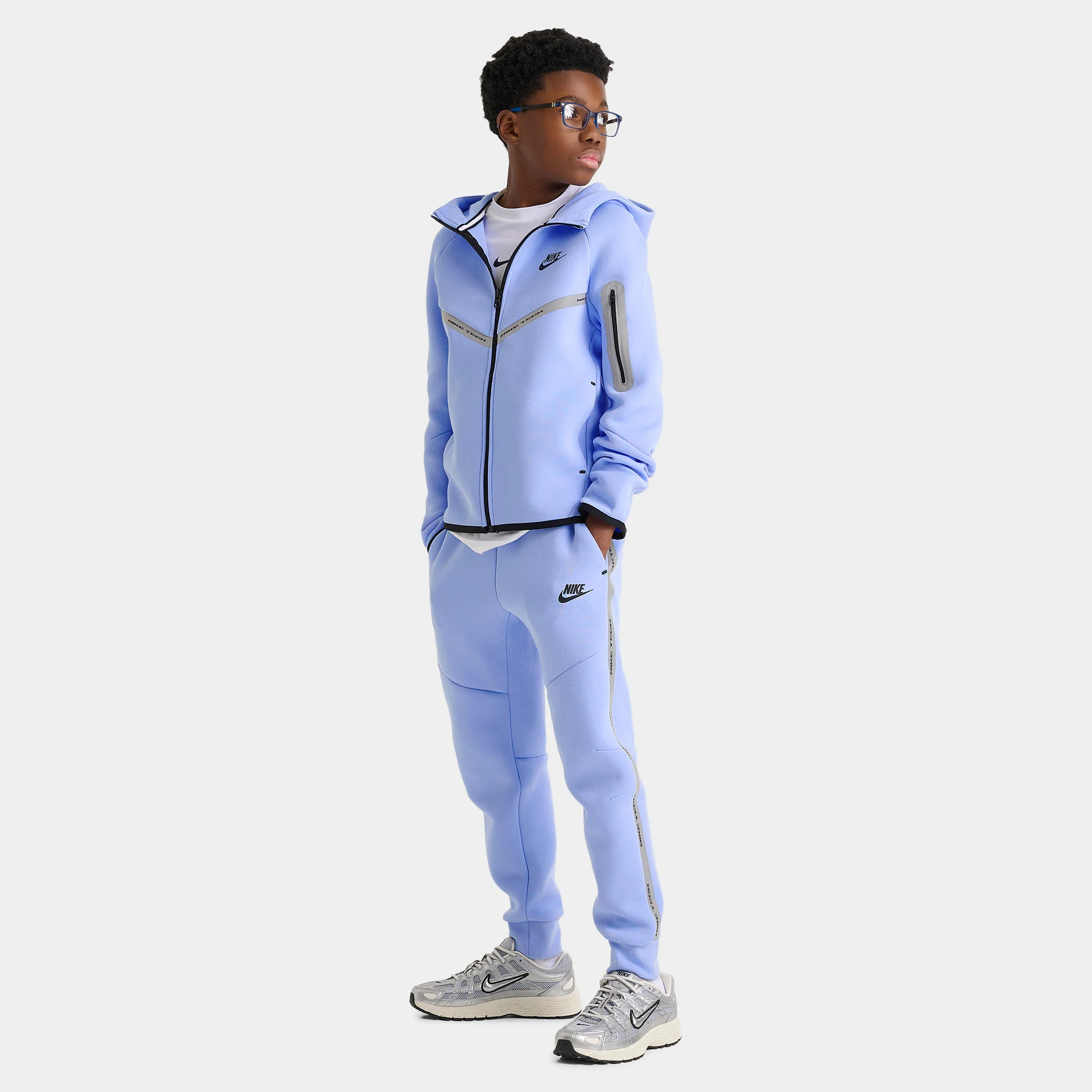 Nike Sportswear Juniors' Tech Fleece Joggers Reflect Aluminun / Black - Image 6