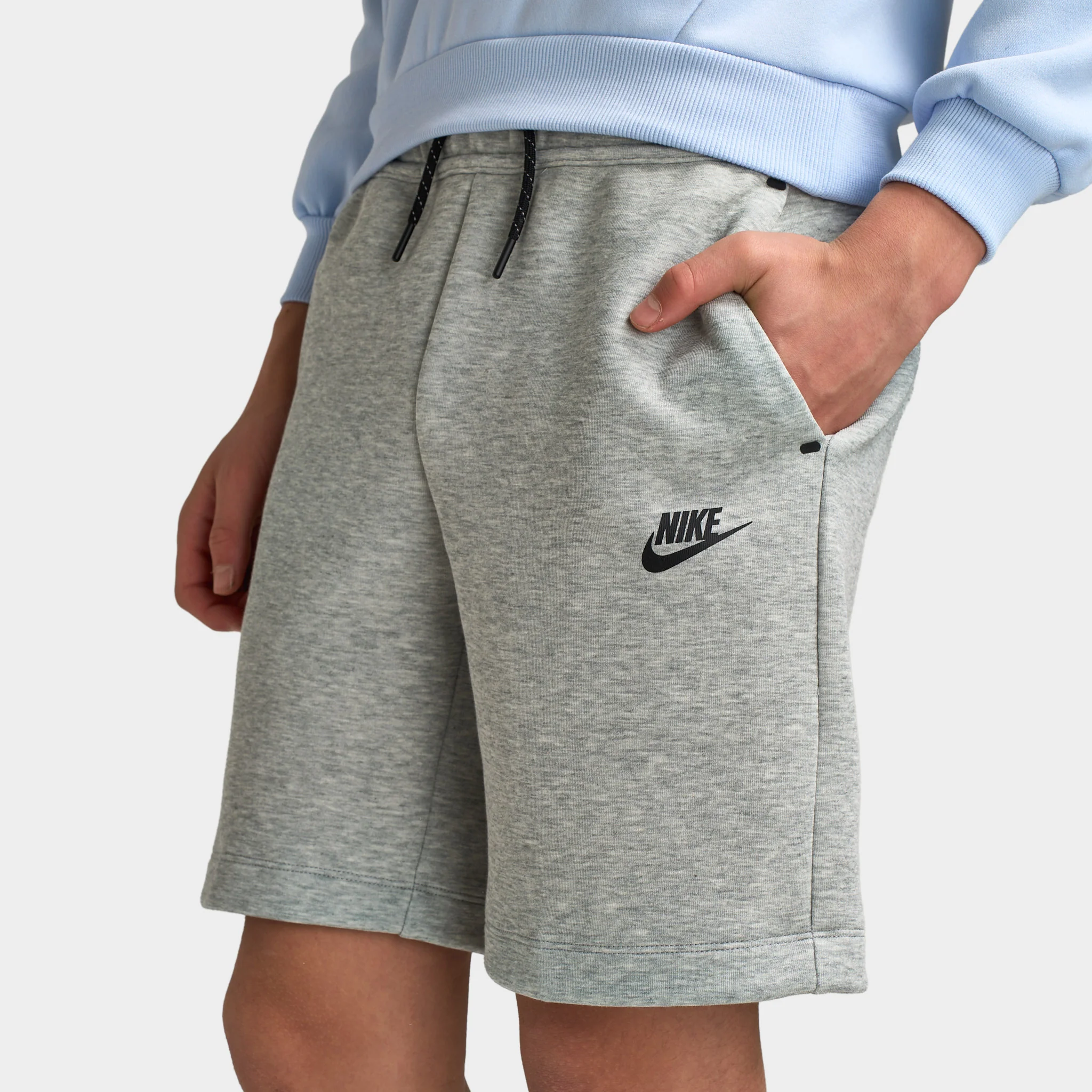 Nike Sportswear Juniors' Tech Fleece Shorts / Grey - Image 5