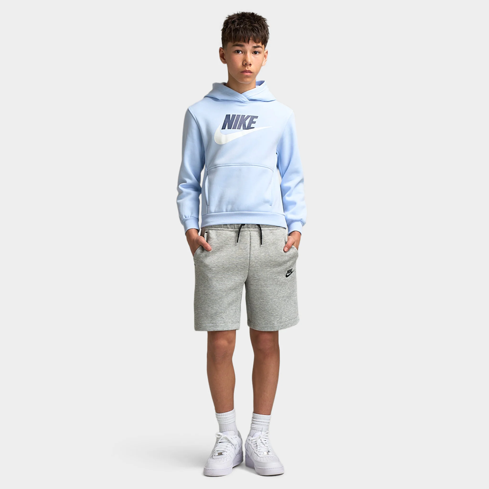 Nike Sportswear Juniors' Tech Fleece Shorts / Grey - Image 6