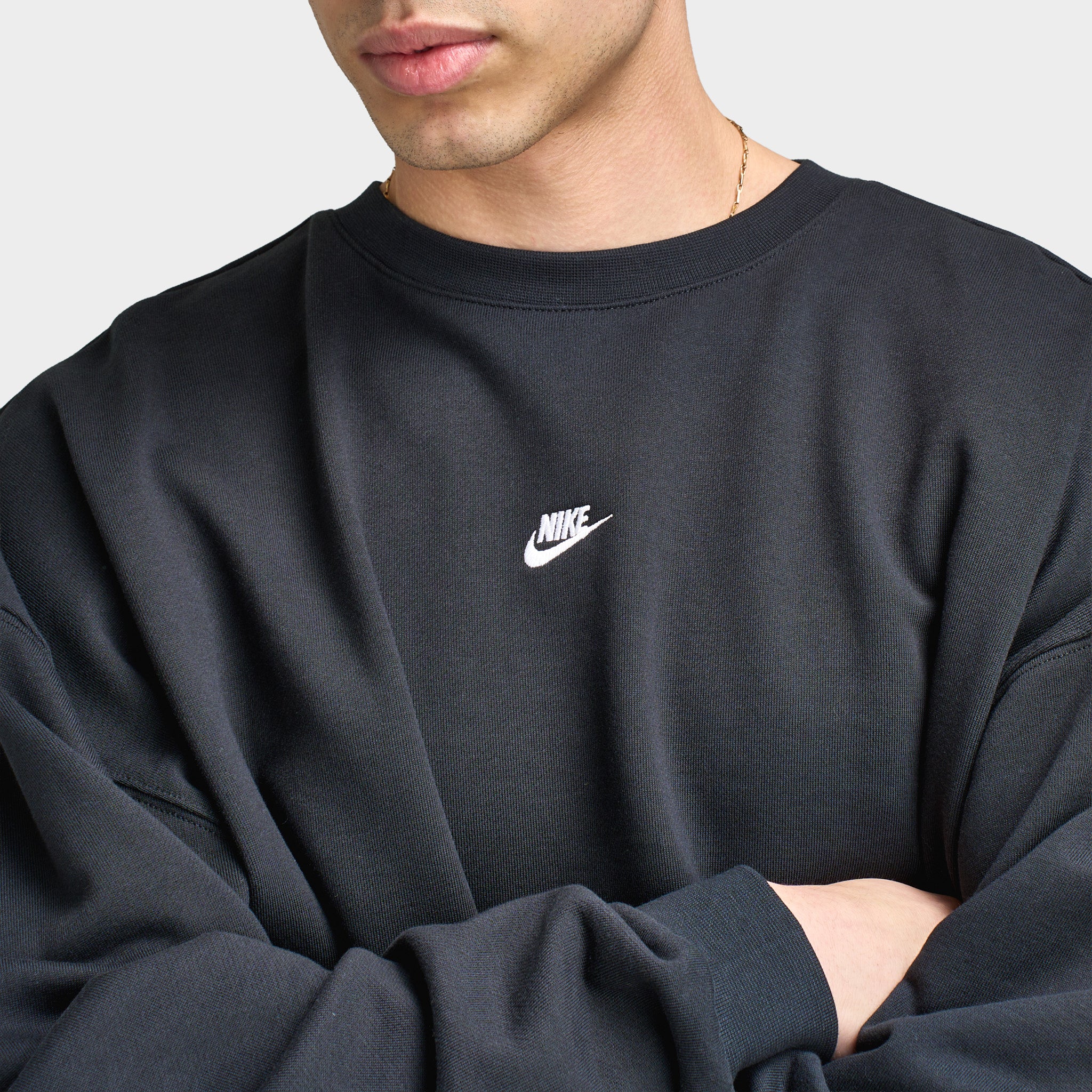 Nike Sportswear Oversized French-Terry Crew / Black - Image 4