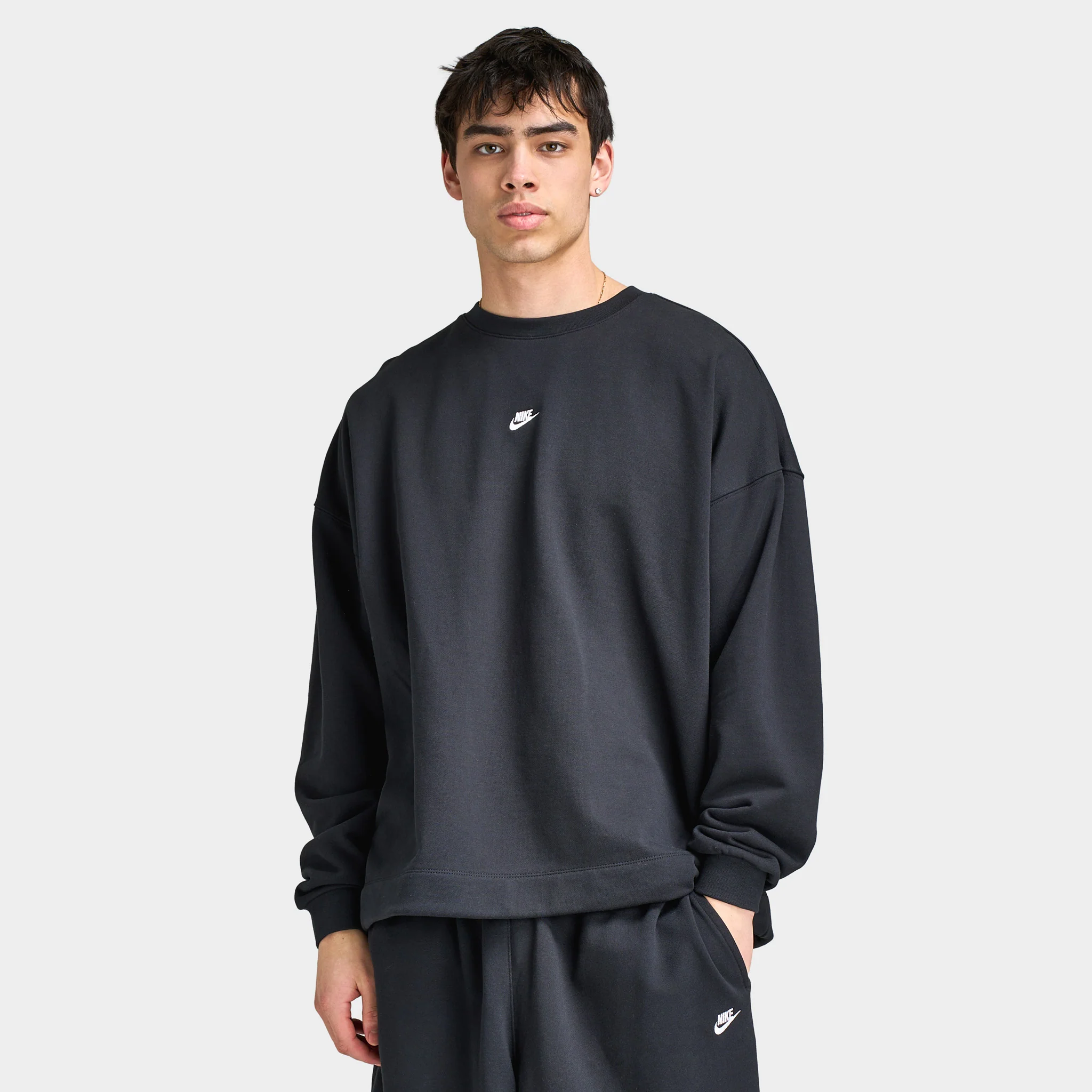 Nike Sportswear Oversized French-Terry Crew / Black - Image 5