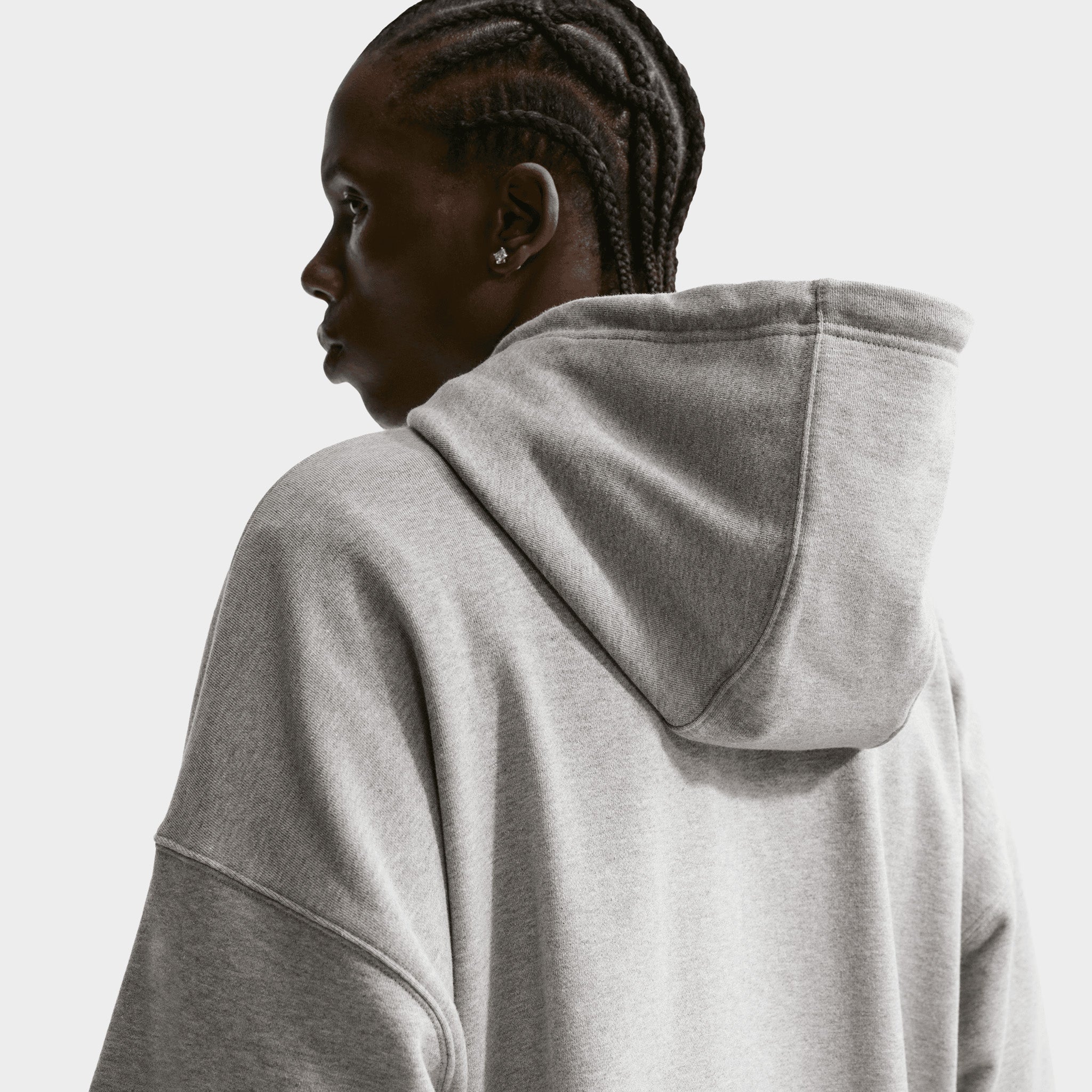 Nike Sportswear Oversized French Terry Hoodie / Grey Heather - Image 2