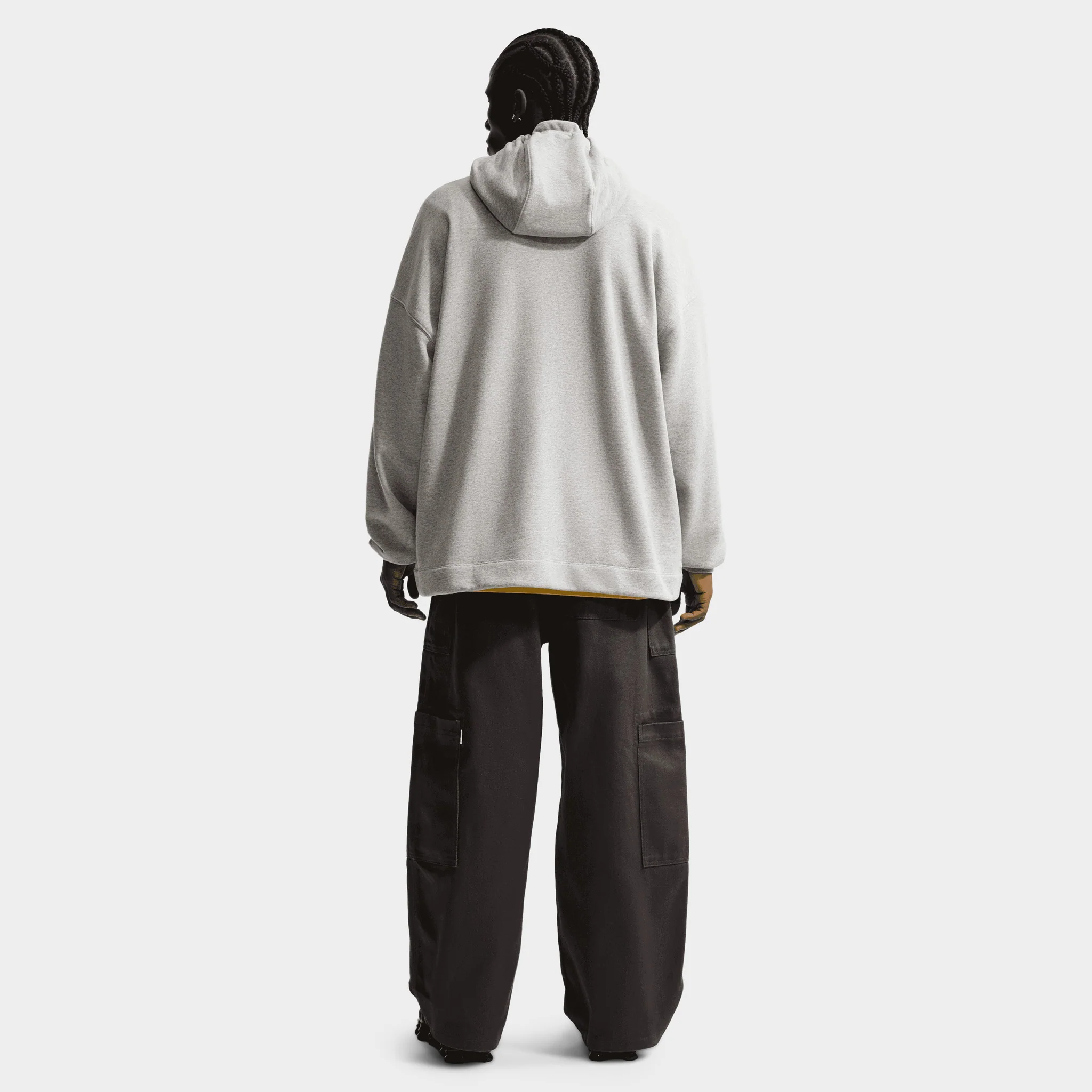 Nike Sportswear Oversized French Terry Hoodie / Grey Heather - Image 4