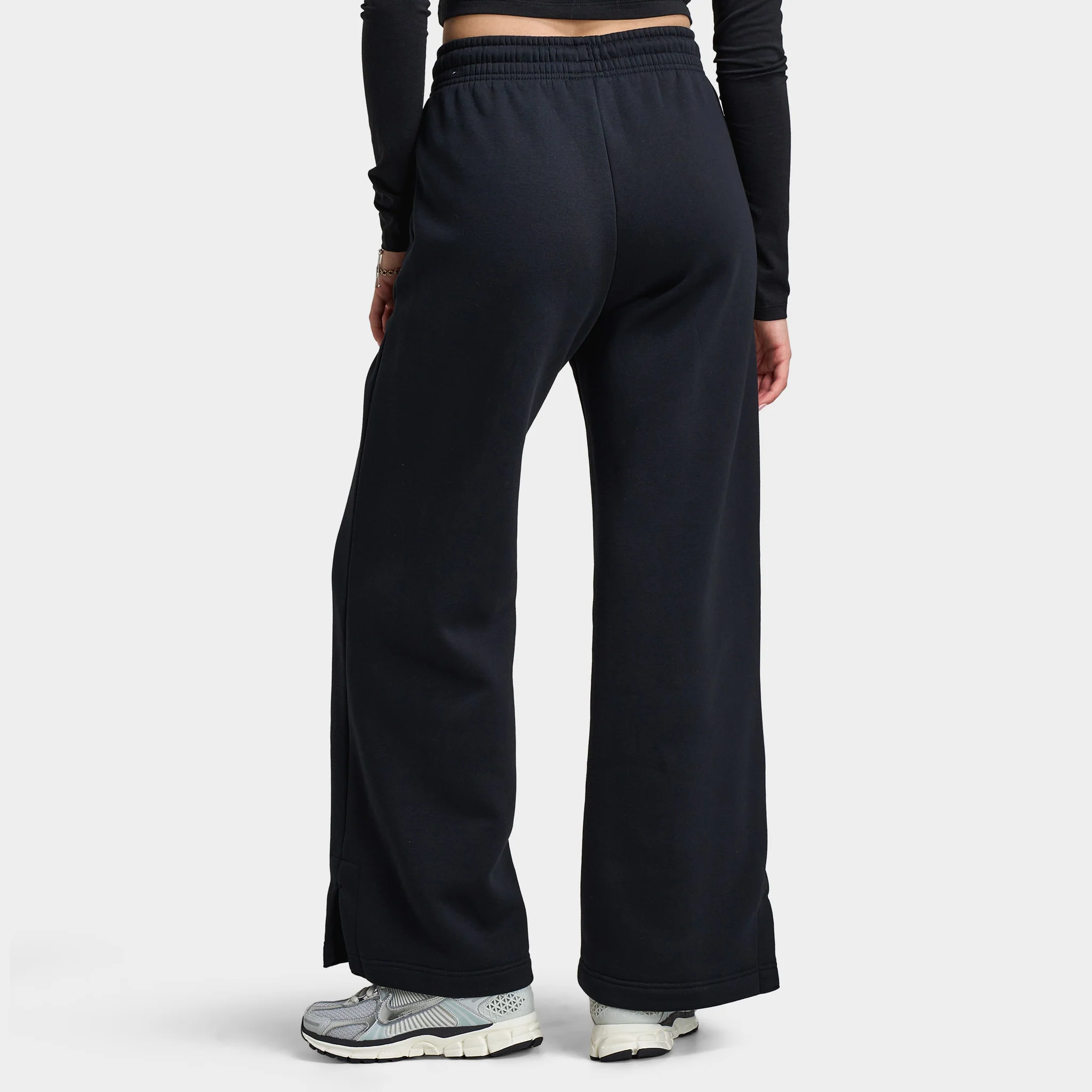 Nike Sportswear Phoenix Fleece High Rise Pants Wide /  Black / Sail - Image 2