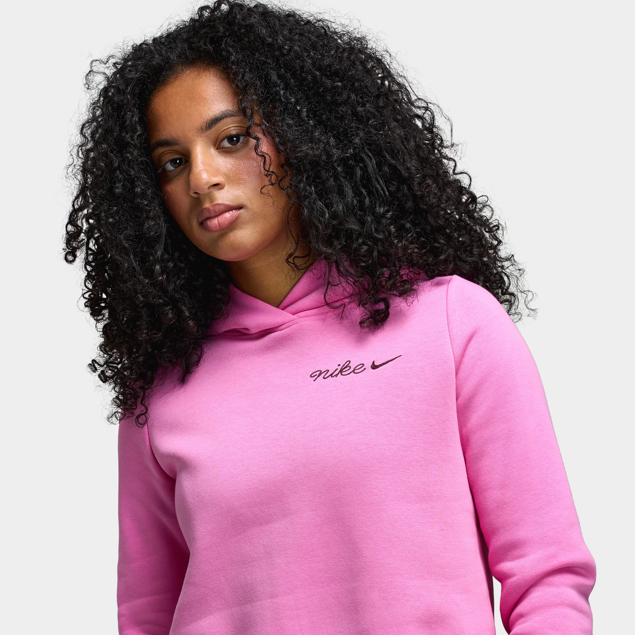 Nike Sportswear Phoenix Fleece Shrunken Hoodie / Playful Pink - Image 3