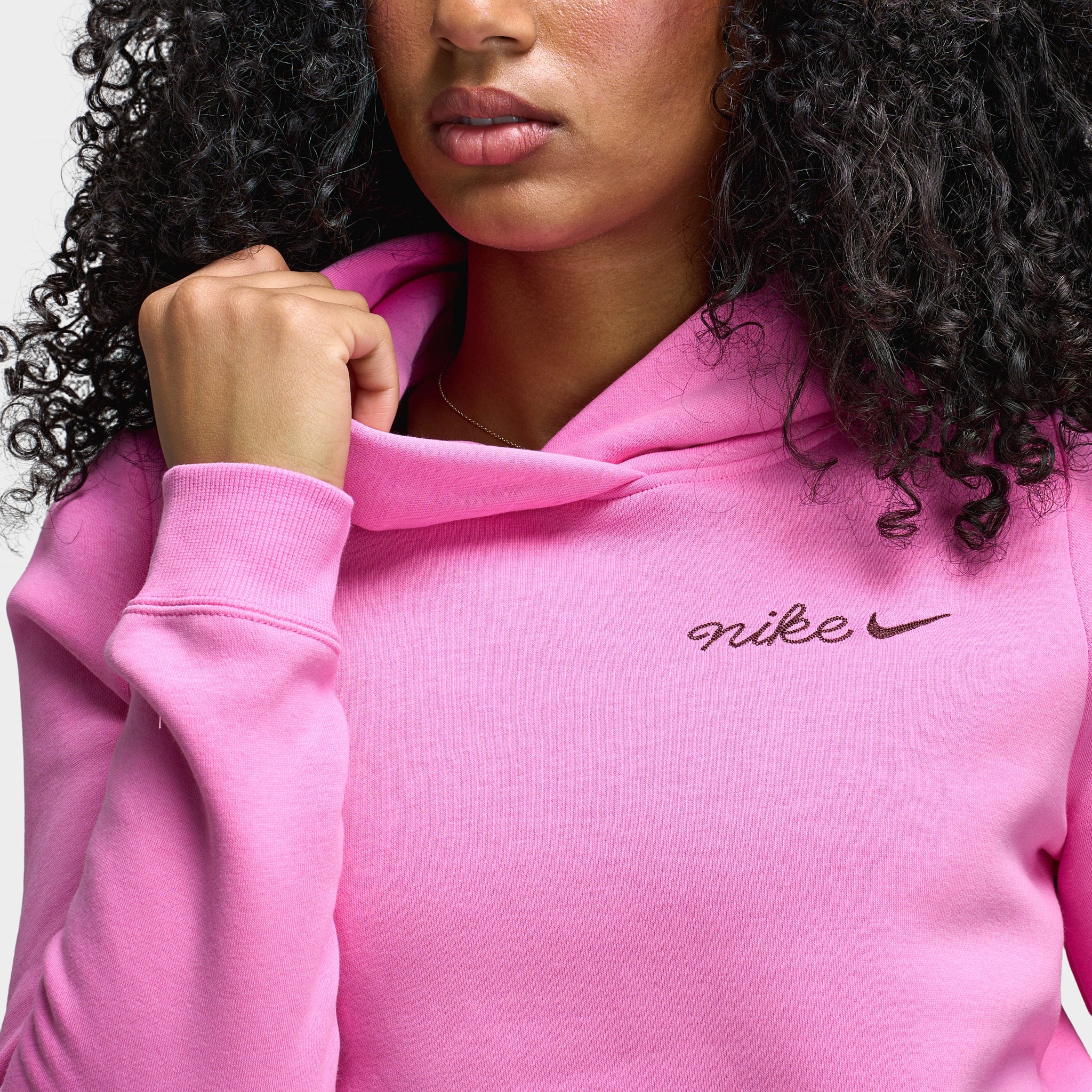 Nike Sportswear Phoenix Fleece Shrunken Hoodie / Playful Pink - Image 4