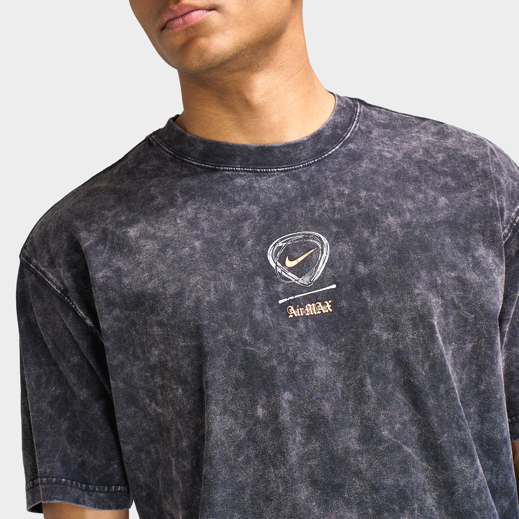 Nike Sportswear SS Max 90 Graphic T Shirt Black / Bright Citrus - Image 3