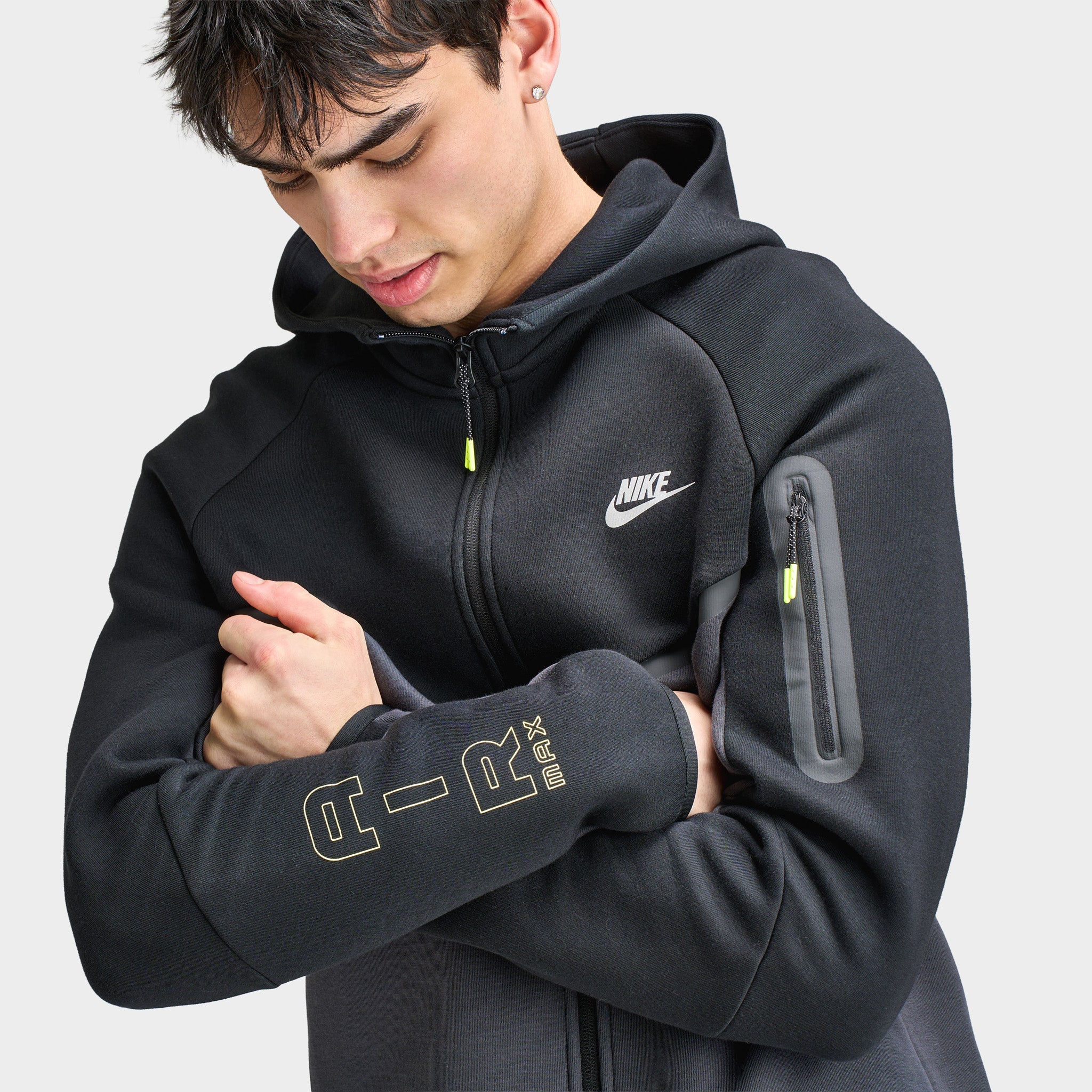 Nike Sportswear Tech Fleece Hoodie MAX 95 Black / Smoke Grey - Image 3