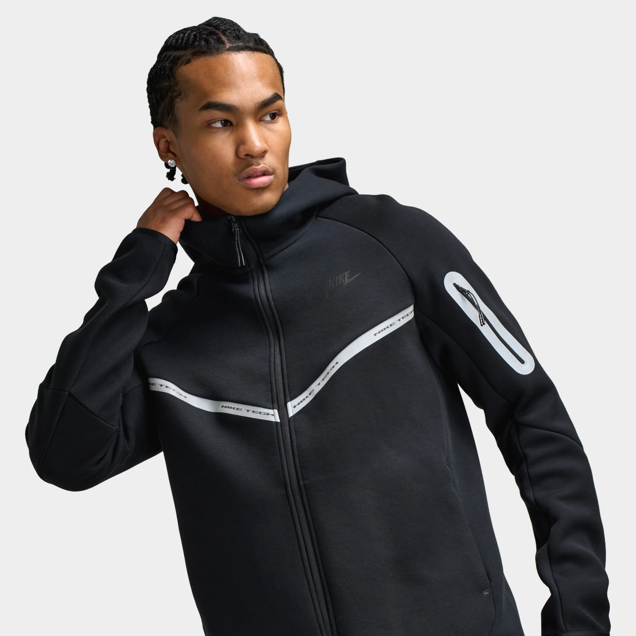 Nike Sportswear Tech Fleece Hoodie Reflective / Black - Image 3