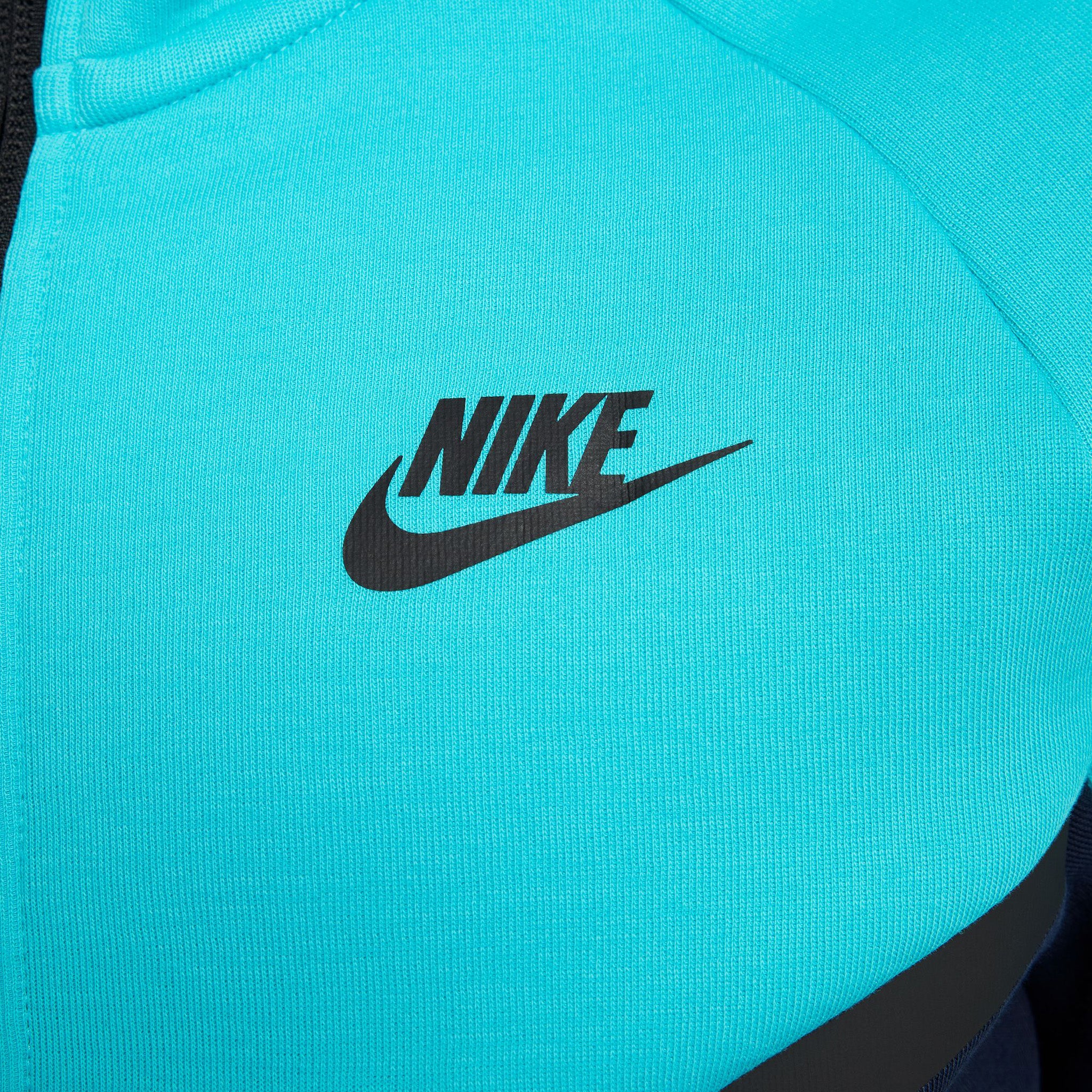 Nike Sportswear Junior Boys' Tech Fleece Full-Zip Hoodie Obsidian / Dusty Cactus - Black - Image 5