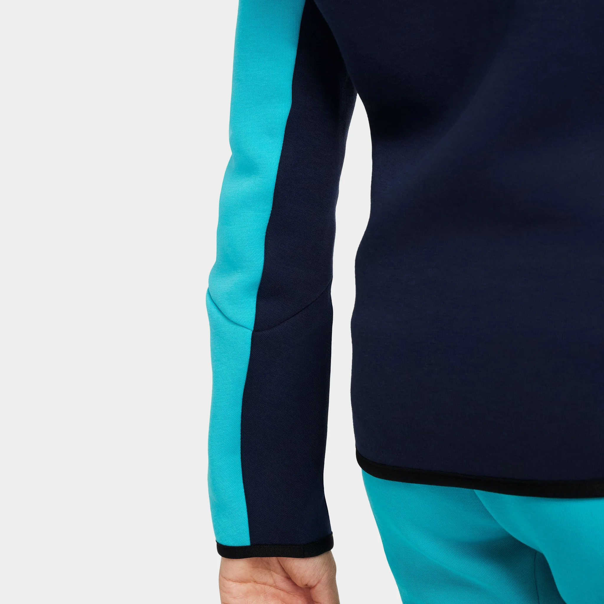 Nike Sportswear Junior Boys' Tech Fleece Full-Zip Hoodie Obsidian / Dusty Cactus - Black - Image 8