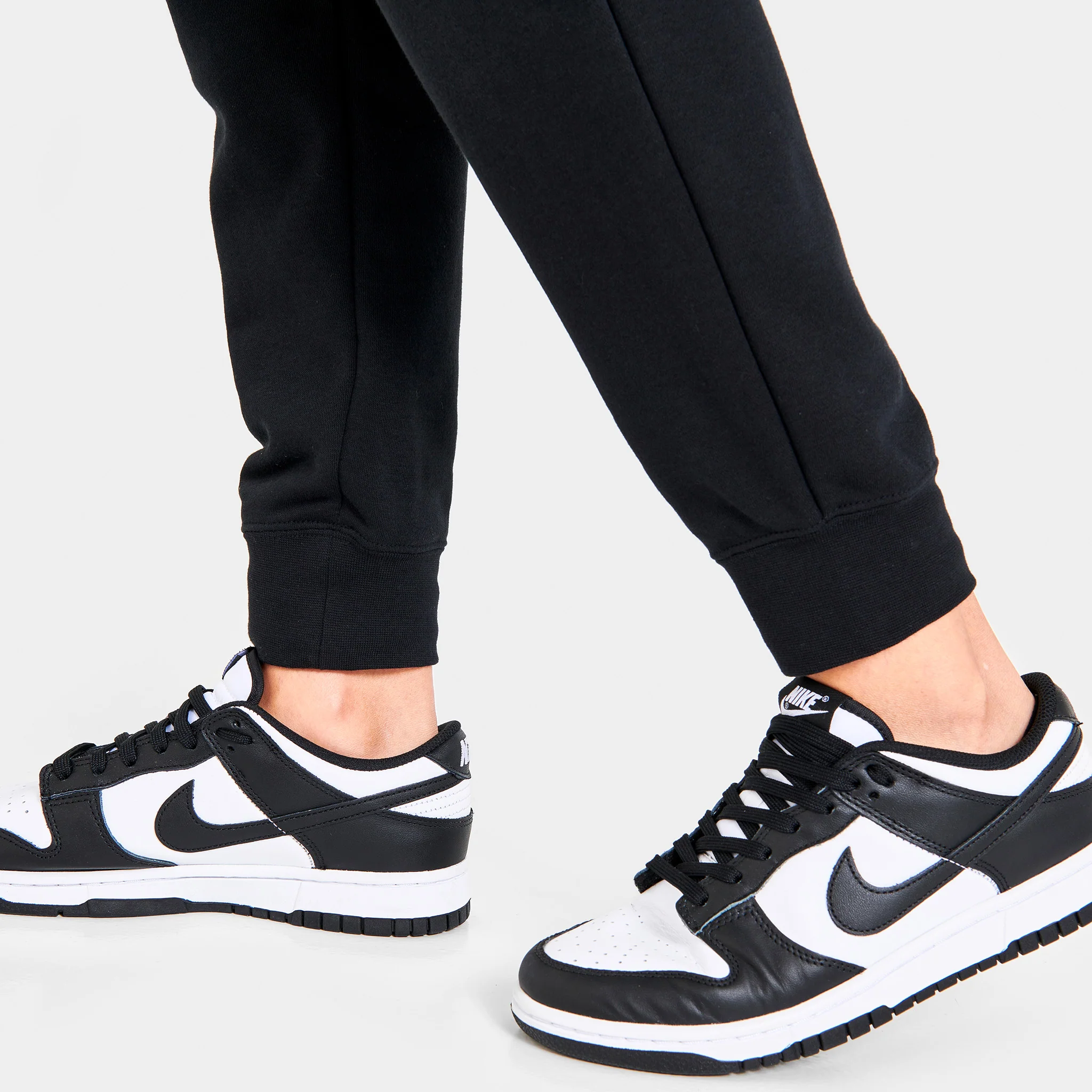 Nike Sportswear Club Fleece Women's Mid-Rise Joggers Black / White - Image 5