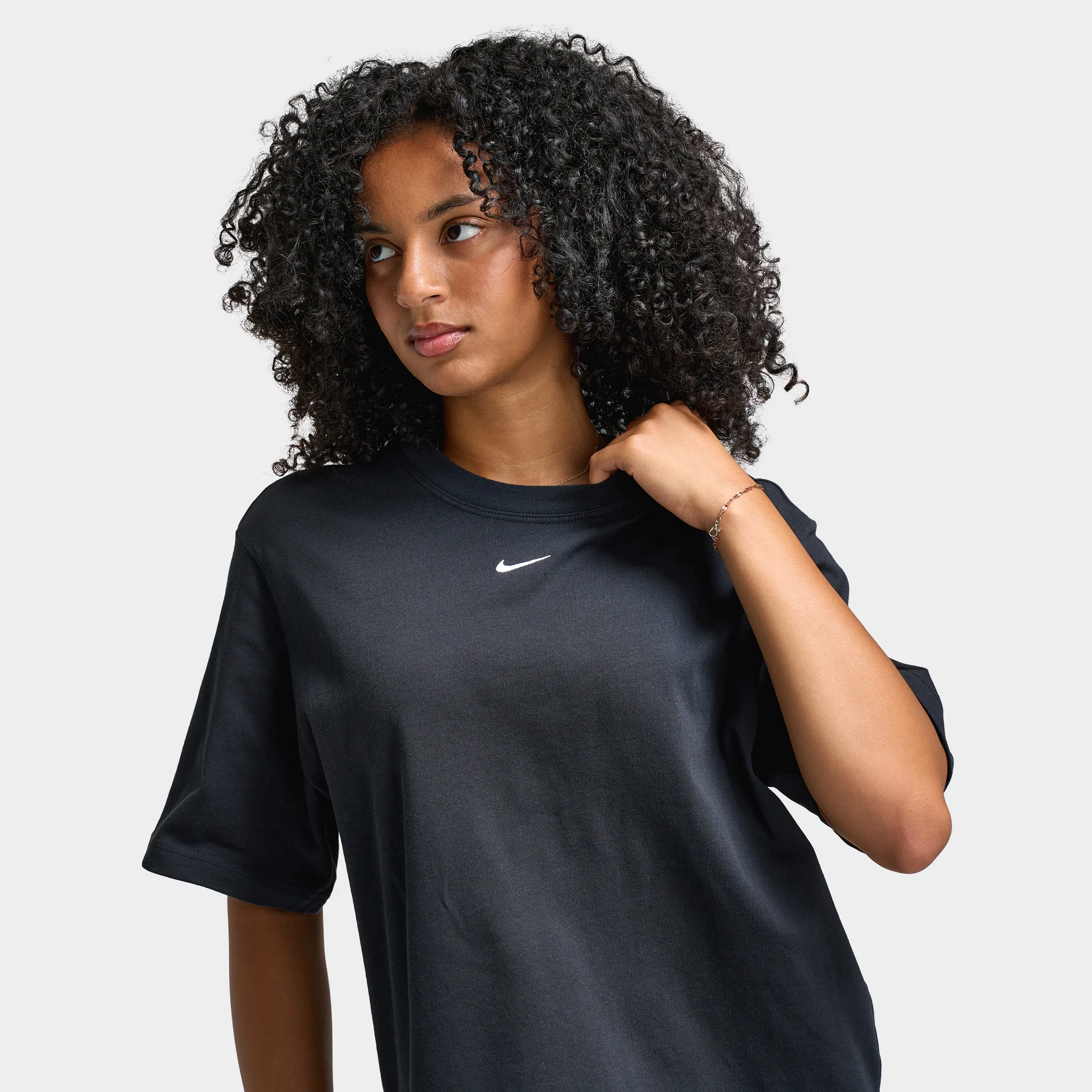 Nike Sportswear Women's Essentials Boxy T-shirt Black / White - Image 3