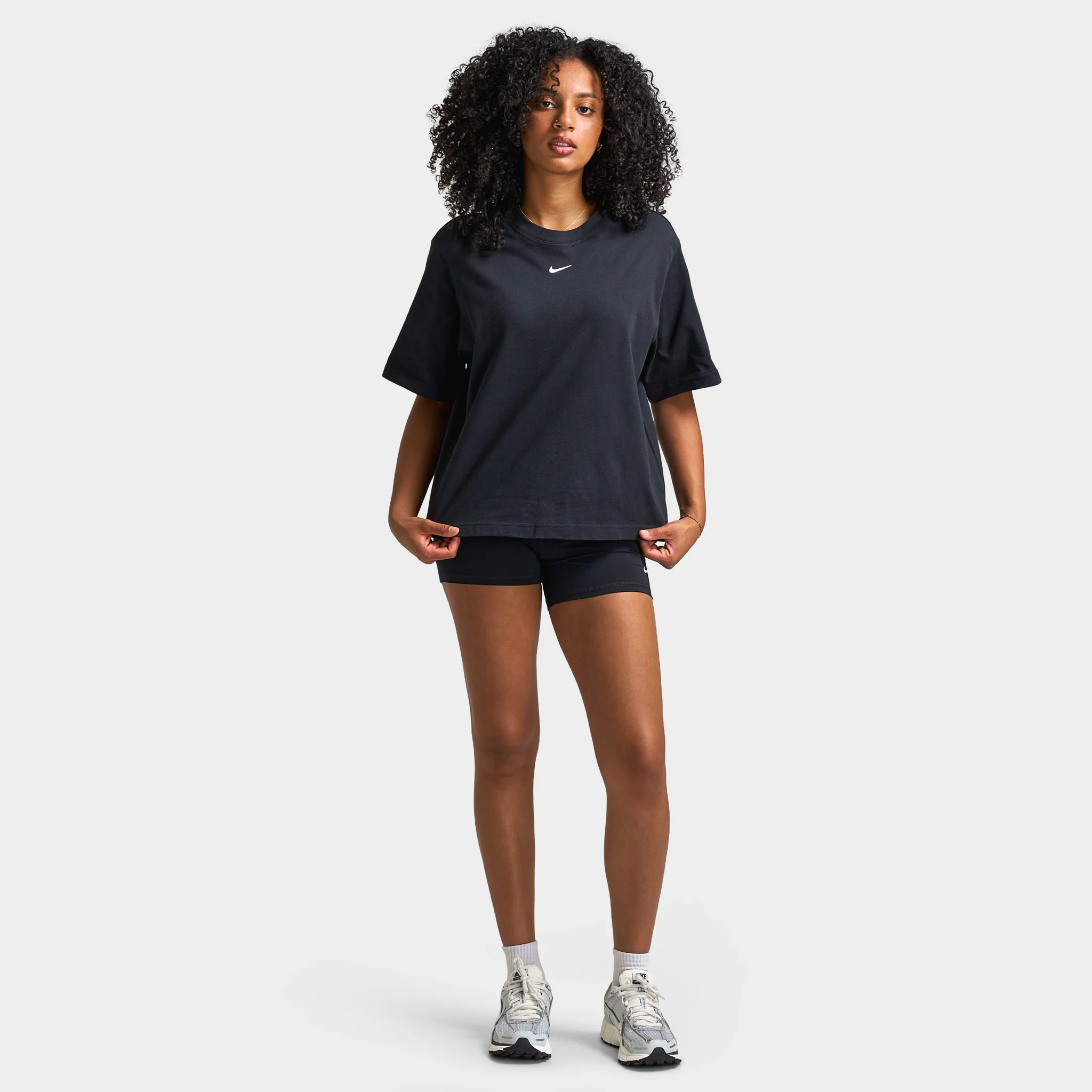 Nike Sportswear Women's Essentials Boxy T-shirt Black / White - Image 6
