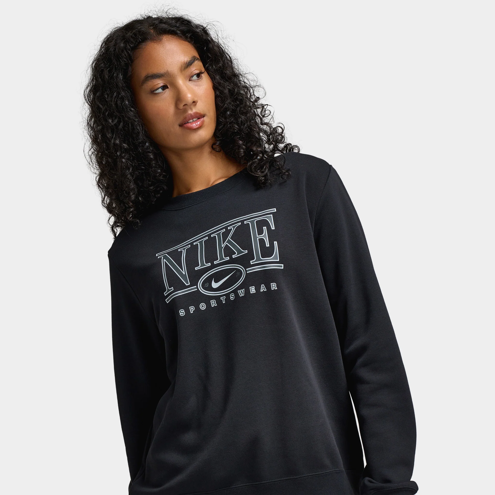 Nike Sportswear Women's Logo Crewneck / Black - Image 3