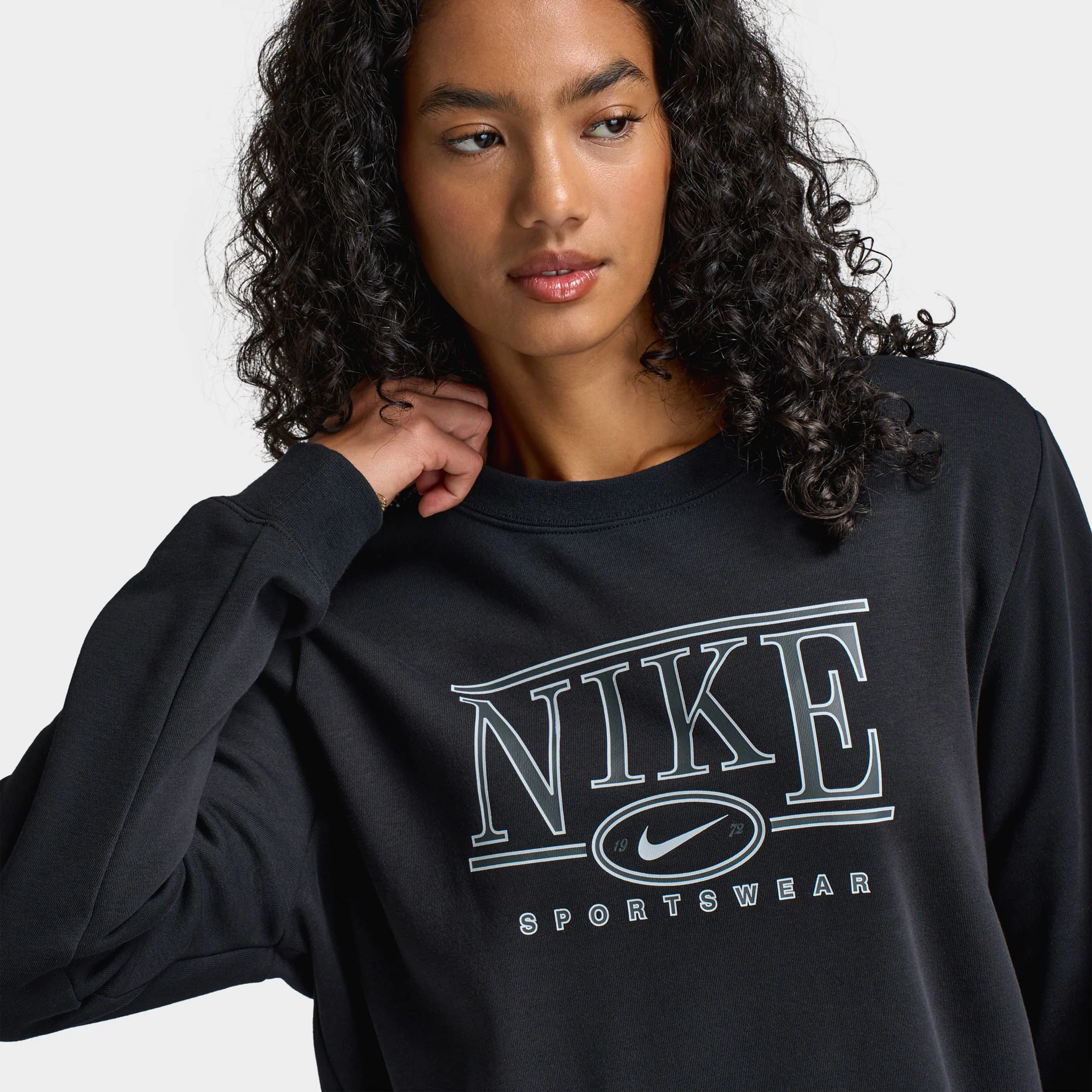 Nike Sportswear Women's Logo Crewneck / Black - Image 4