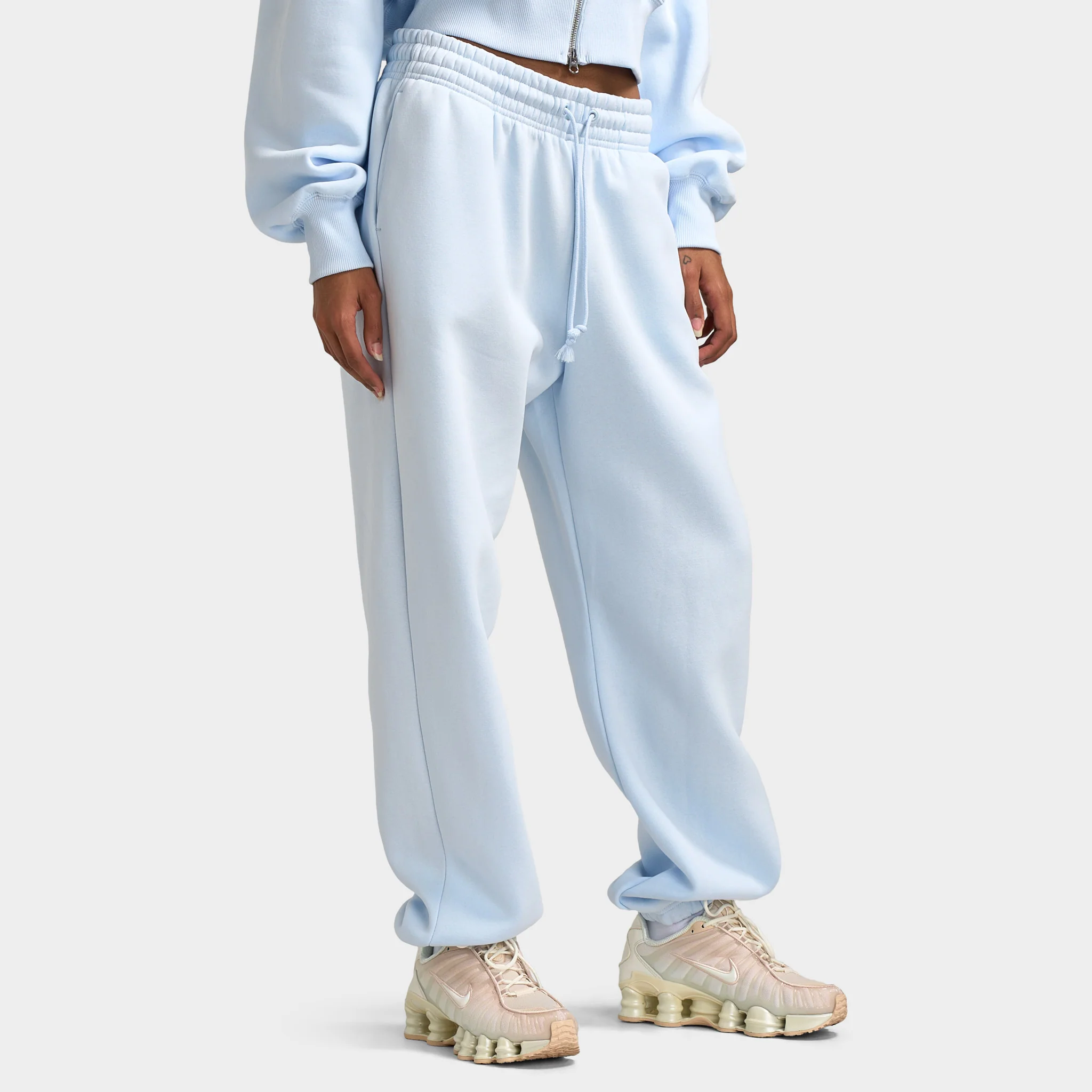 Nike Sportswear Women's Phoenix Fleece High-Waisted Oversized Sweatpants Blue Tint / Sail - Image 4