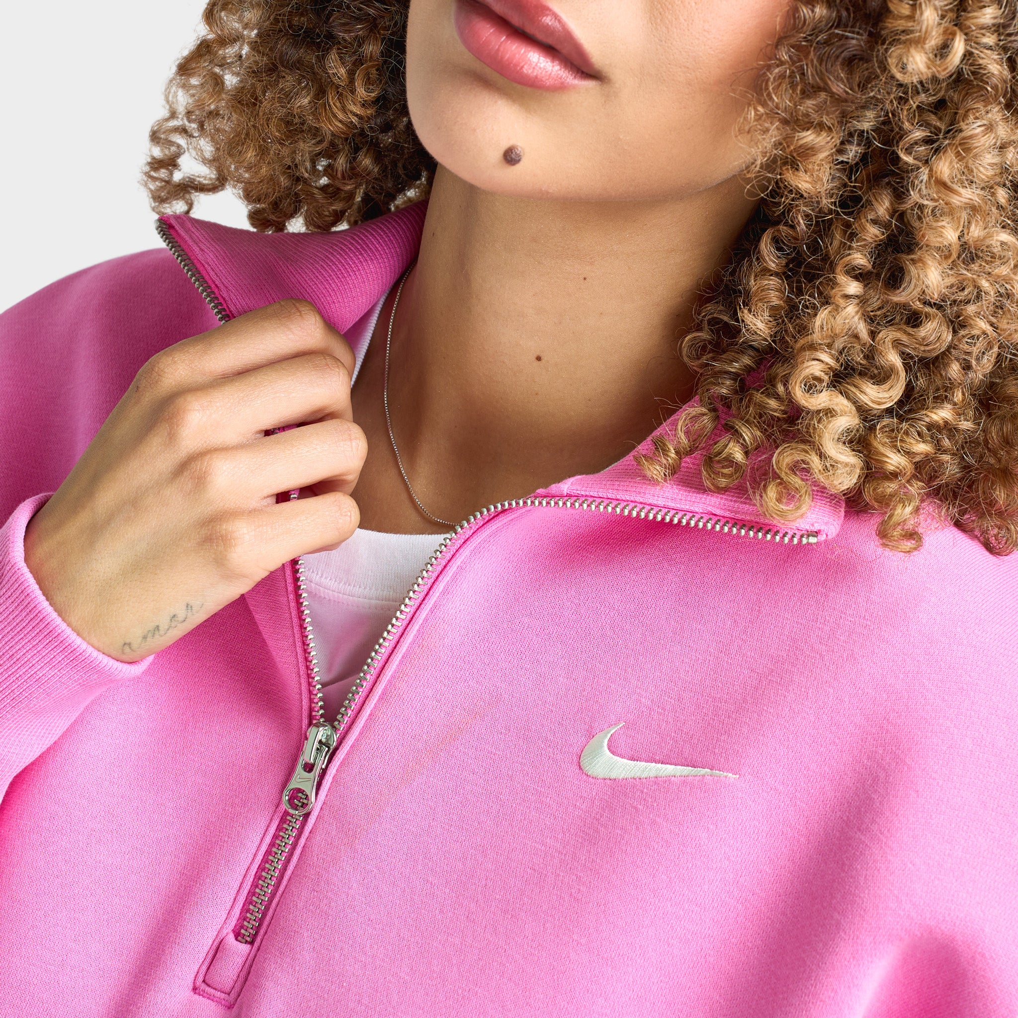 Nike Sportswear Women's Phoenix Fleece Half Zip Cropped Swea - Image 4