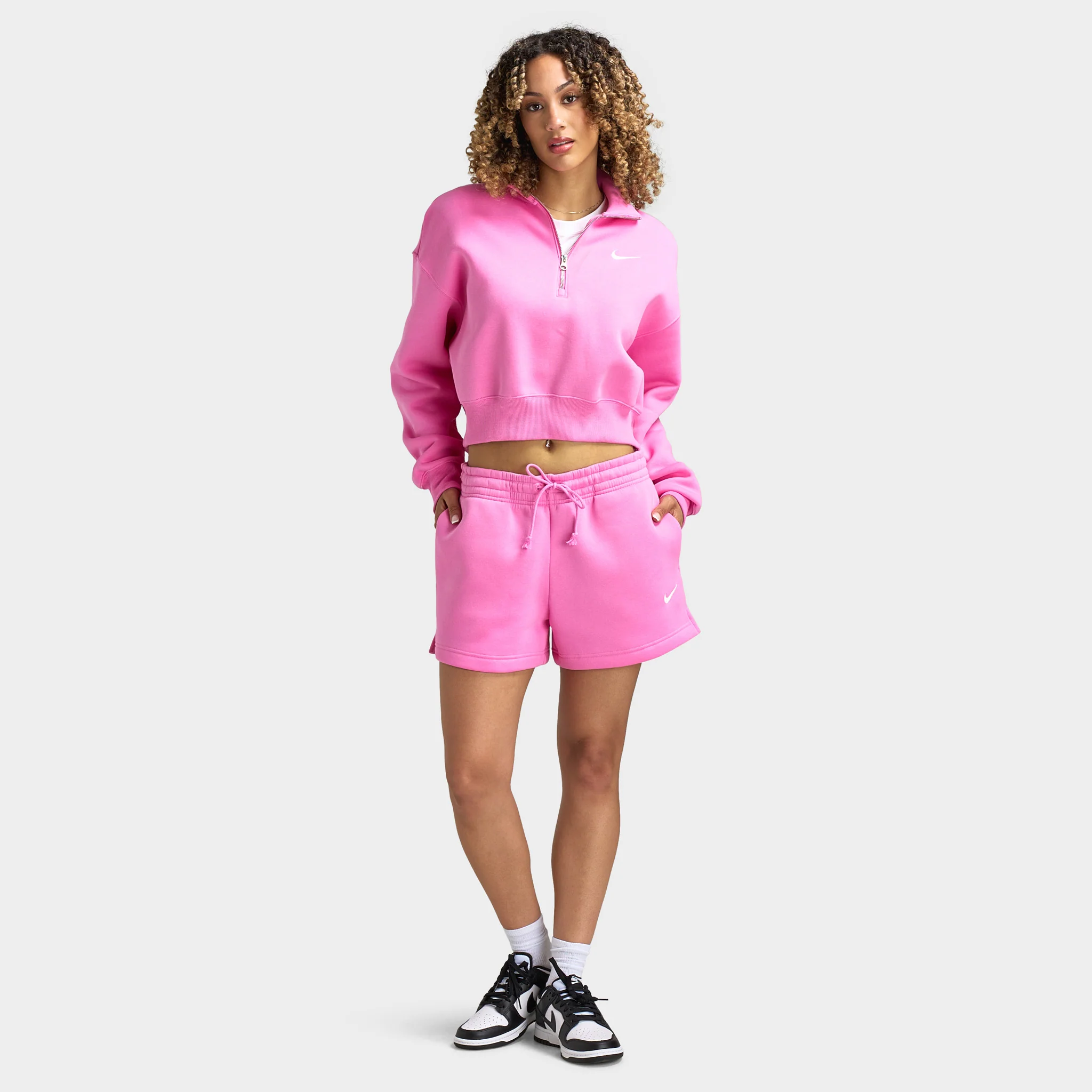 Nike Sportswear Women's Phoenix Fleece Half Zip Cropped Swea - Image 6