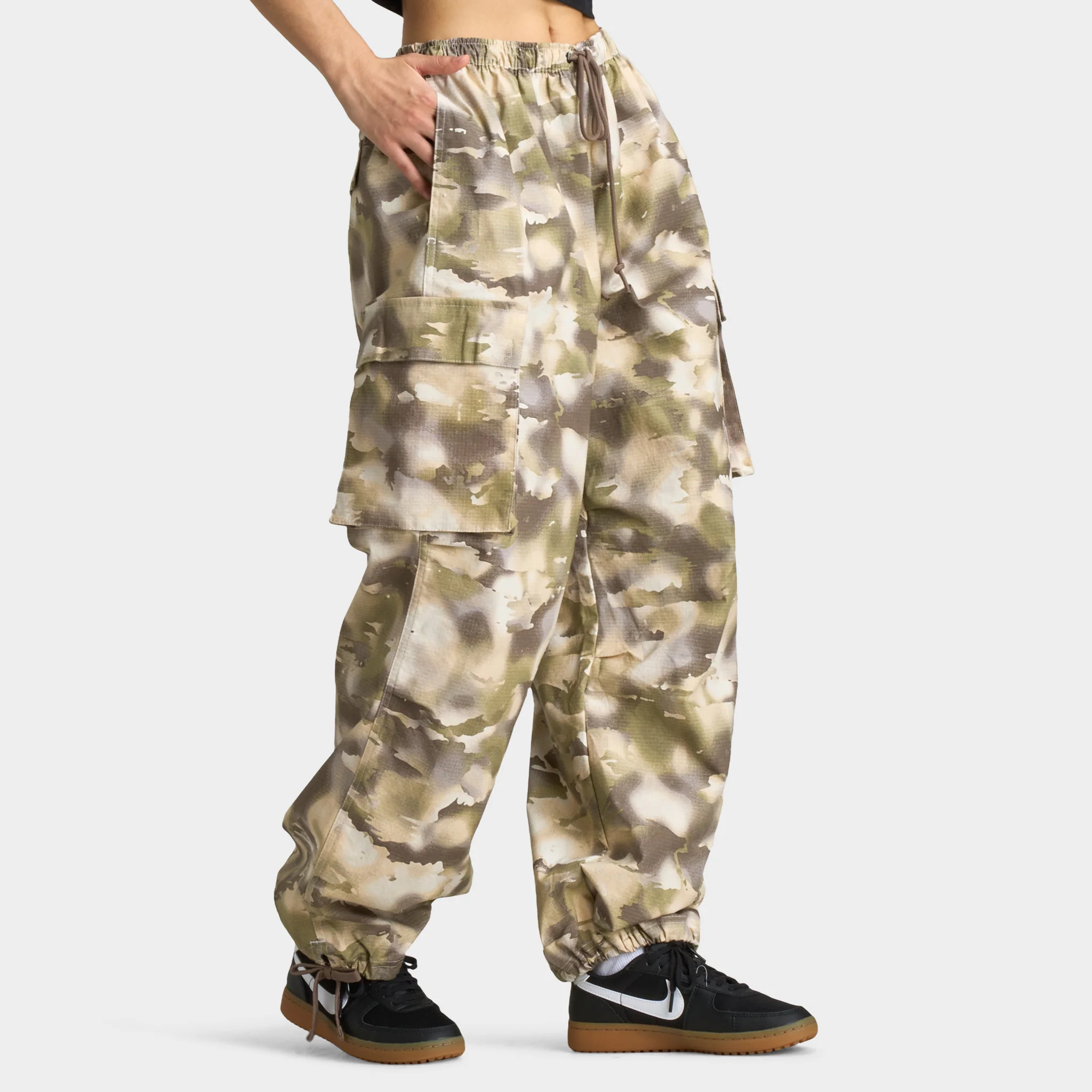 Nike Sportswear Women's Camo Cargo Pants Lt Orewood Brown / Sail - Image 5