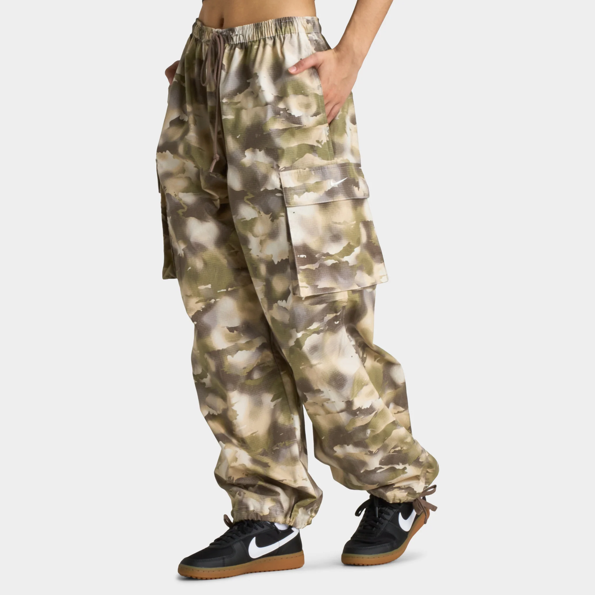 Nike Sportswear Women's Camo Cargo Pants Lt Orewood Brown / Sail - Image 6