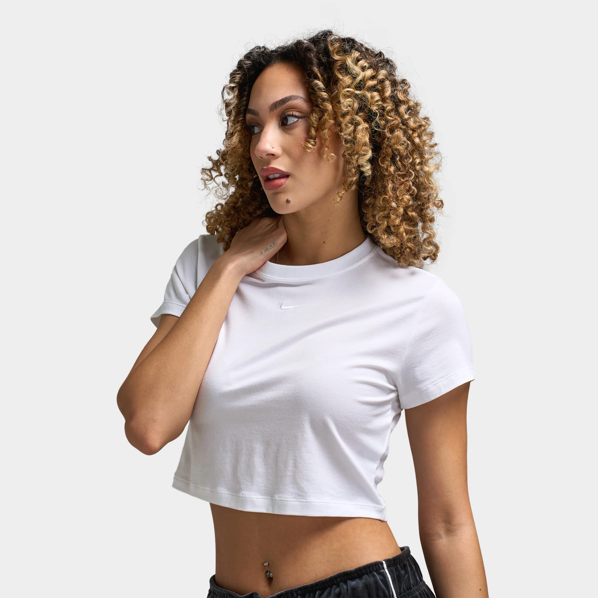 Nike Sportswear Women's Chill Knit Crop Top / White - Image 3