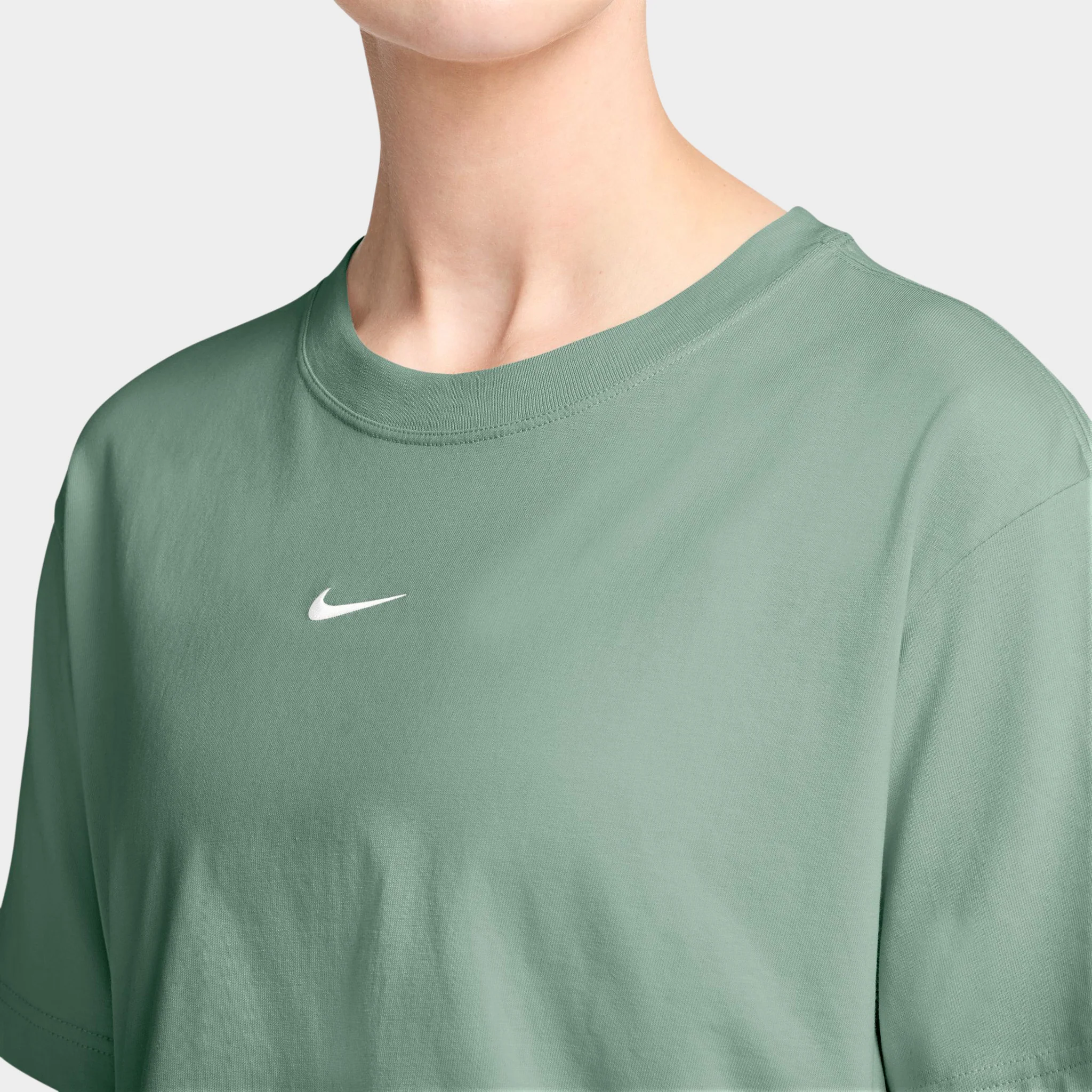 Nike Sportswear Women's Classic Crop T-Shirt / Steam / Sail - Image 3