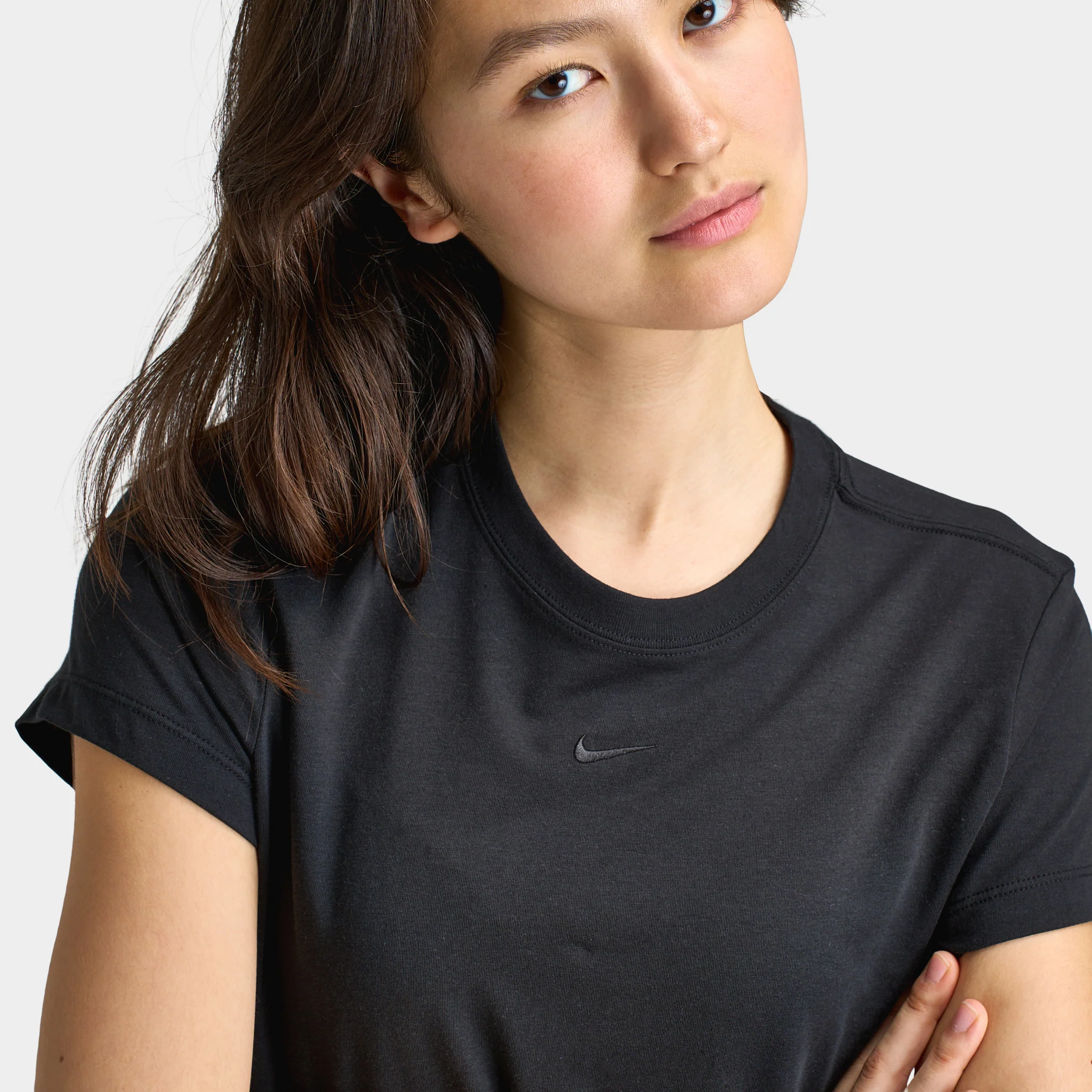 Nike Sportswear Women's Chill Knit Crop T-Shirt Black / Black - Image 3